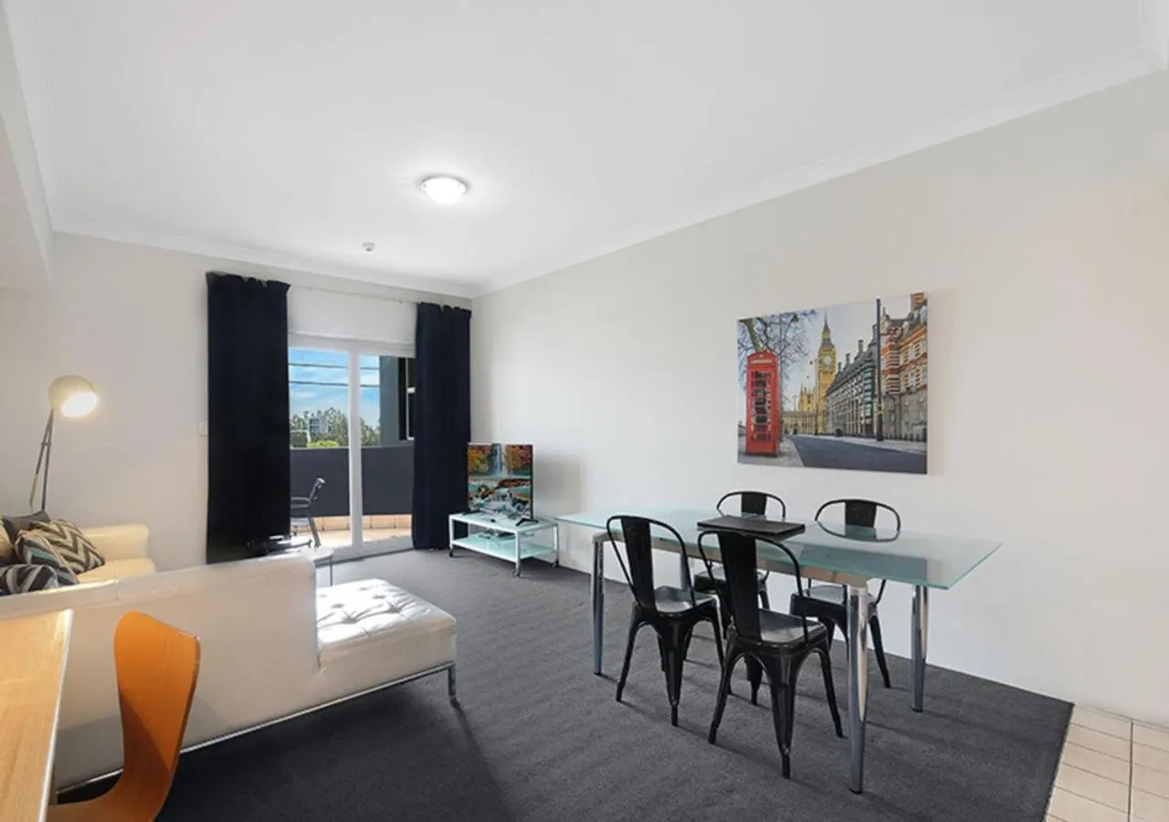 Living room in Sydney Airport Suites