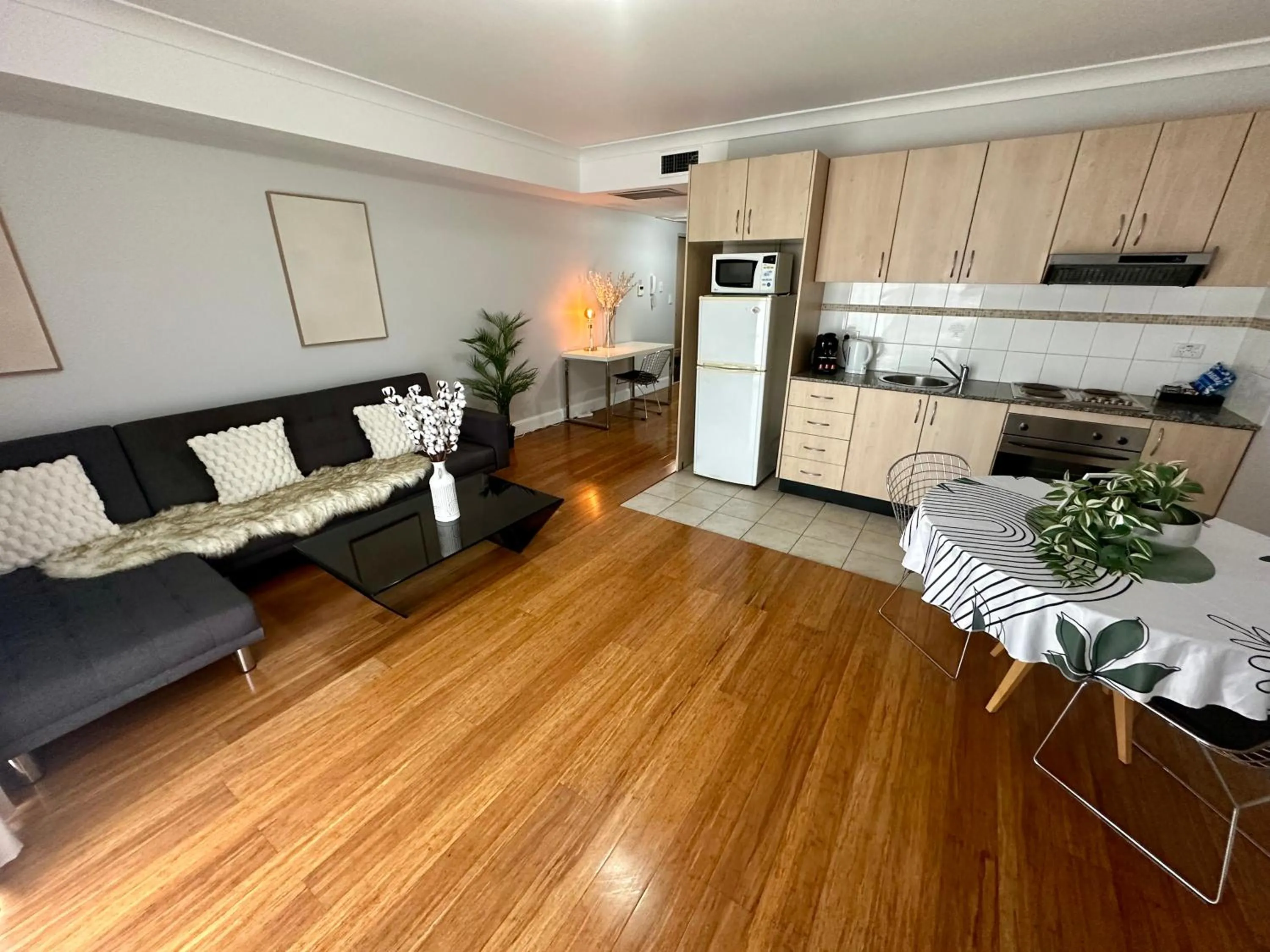Living room in Sydney Airport Suites