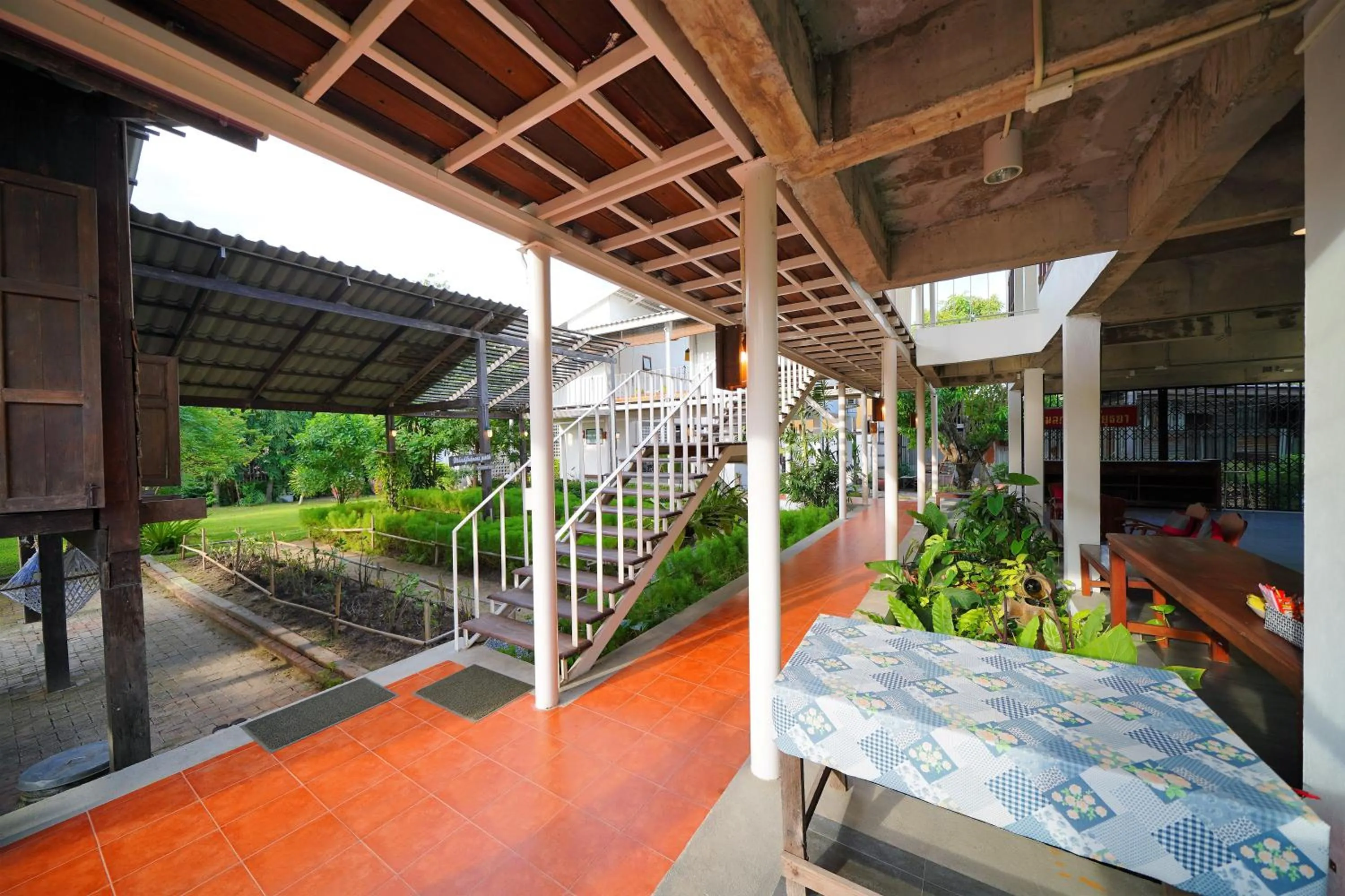 Garden view in Krodyle Mindfulness House