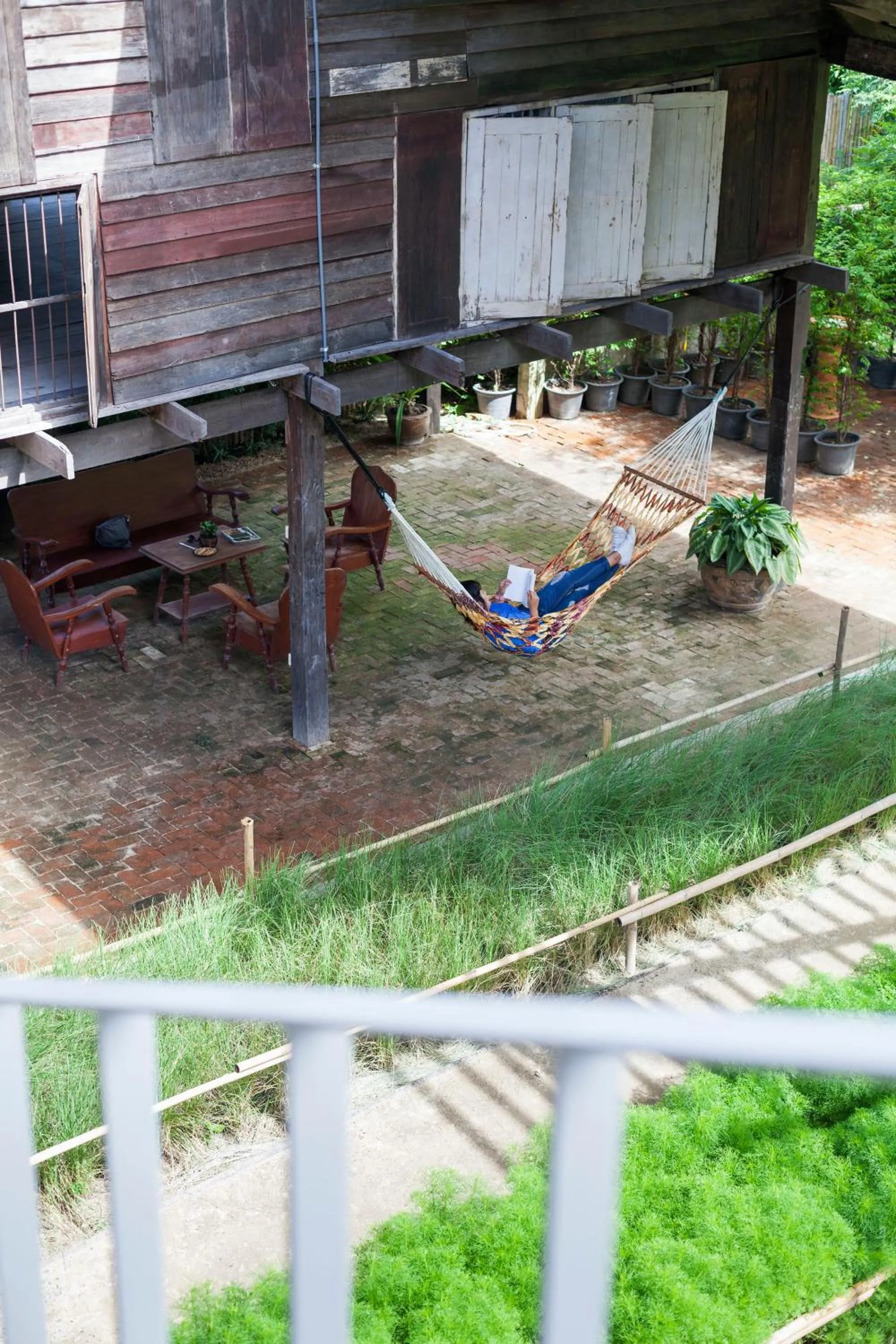 Garden view in Krodyle Mindfulness House