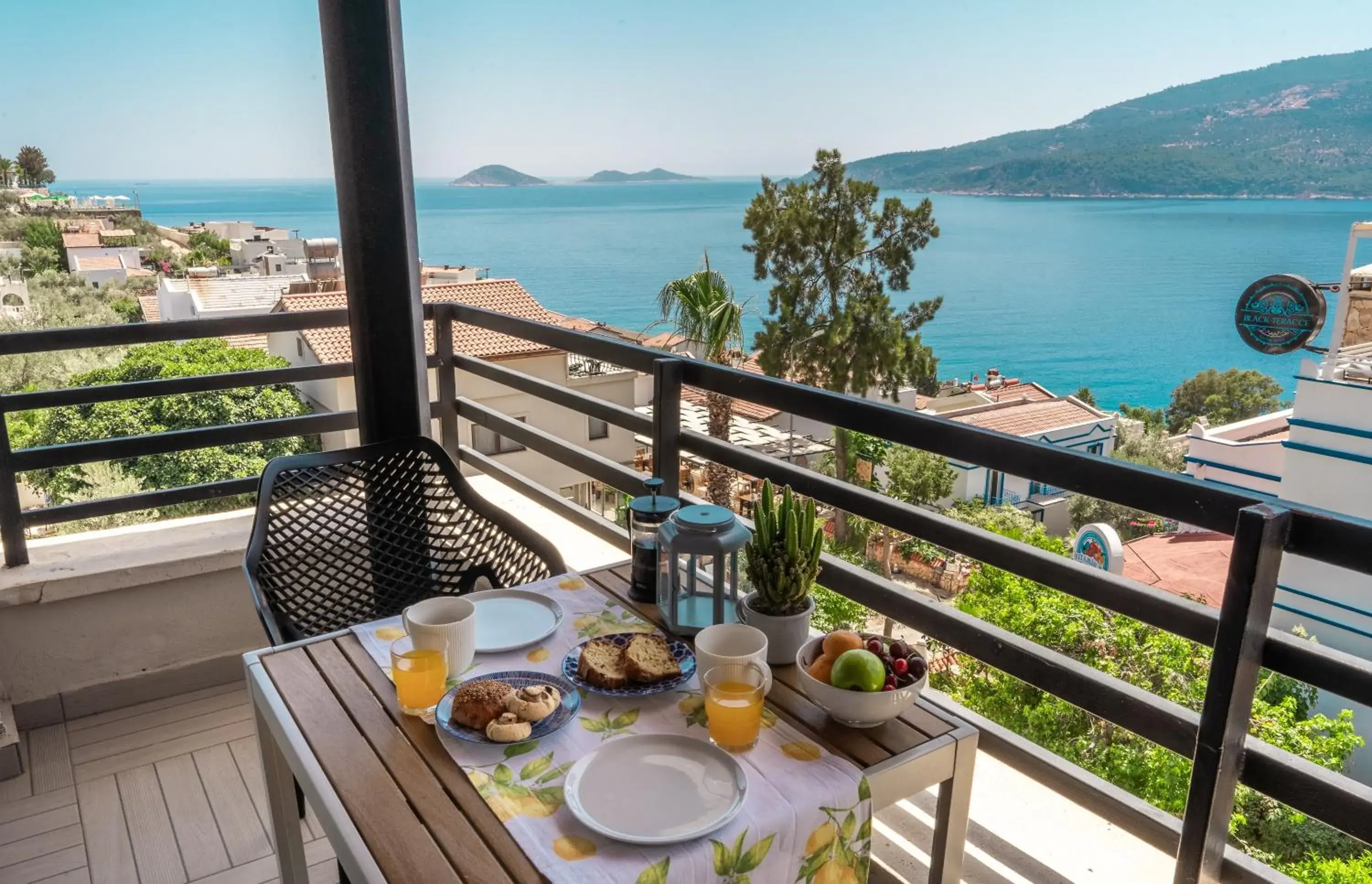 Deluxe Double Room with Balcony and Sea View - single occupancy in True Blue Boutique Hotel Kalkan Deluxe Double Room with Balcony and Sea View - single occupancy in True Blue Boutique Hotel Kalkan
