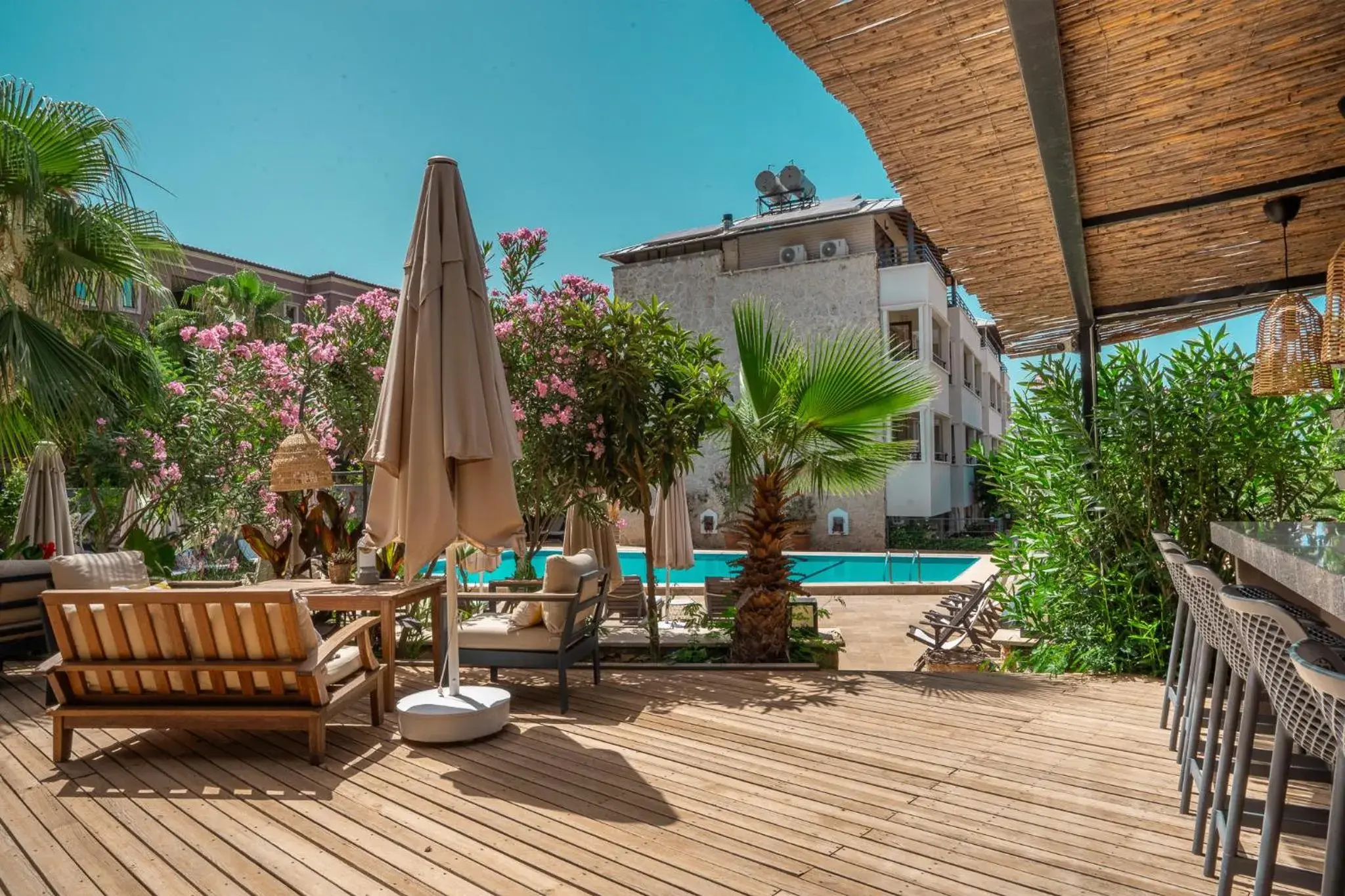 Pool view in True Blue Boutique Hotel Kalkan Pool view in True Blue Boutique Hotel Kalkan