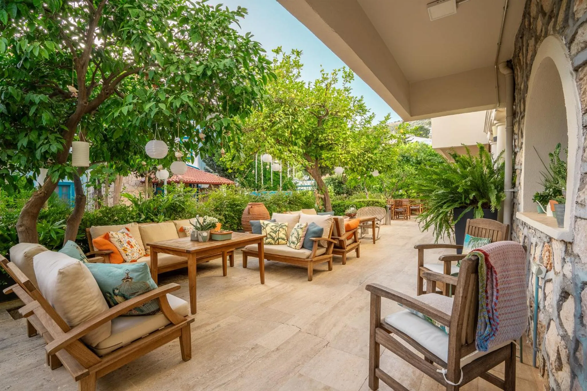 Patio in True Blue Boutique Hotel Kalkan