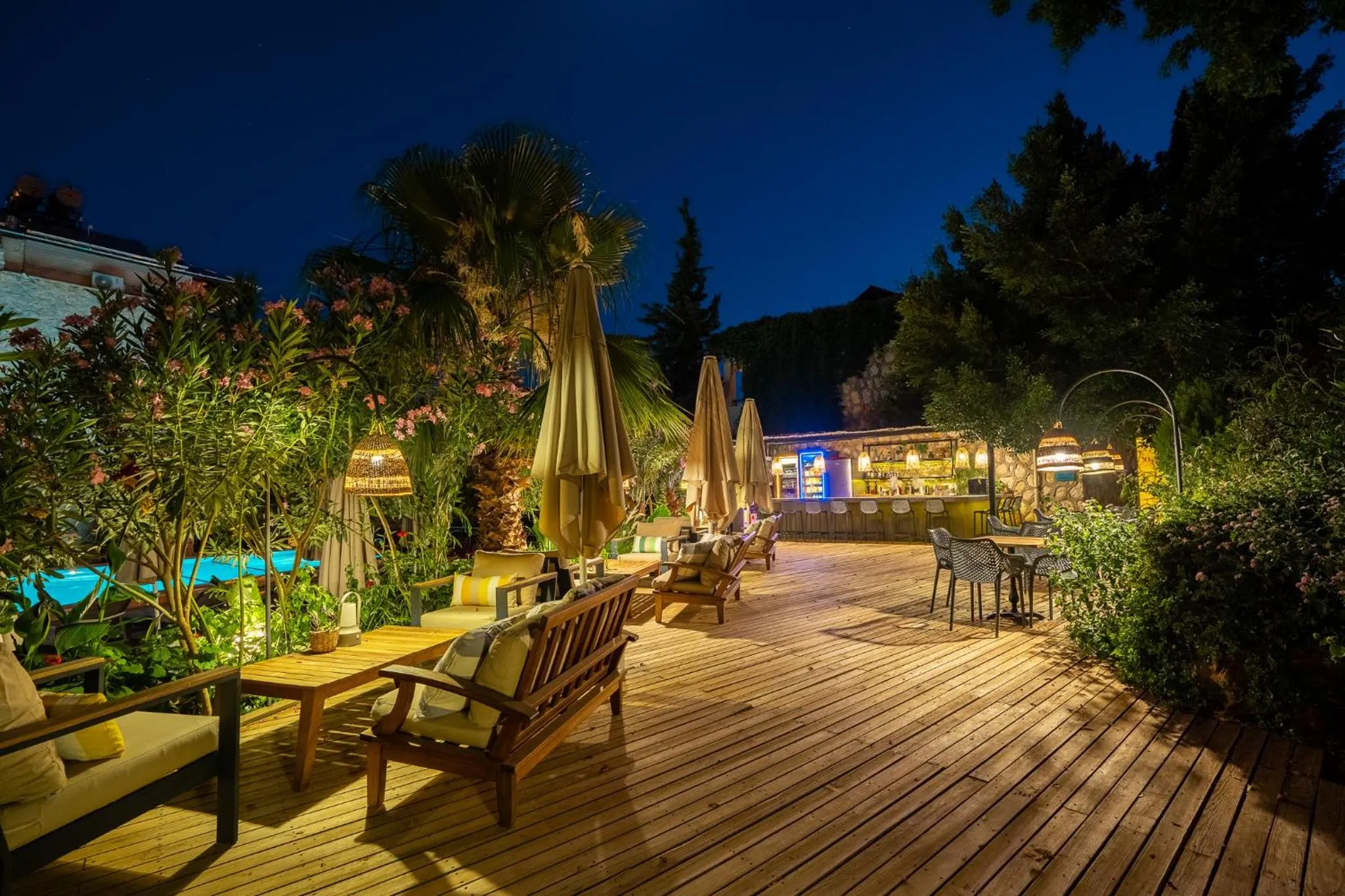 Seating area in True Blue Boutique Hotel Kalkan
