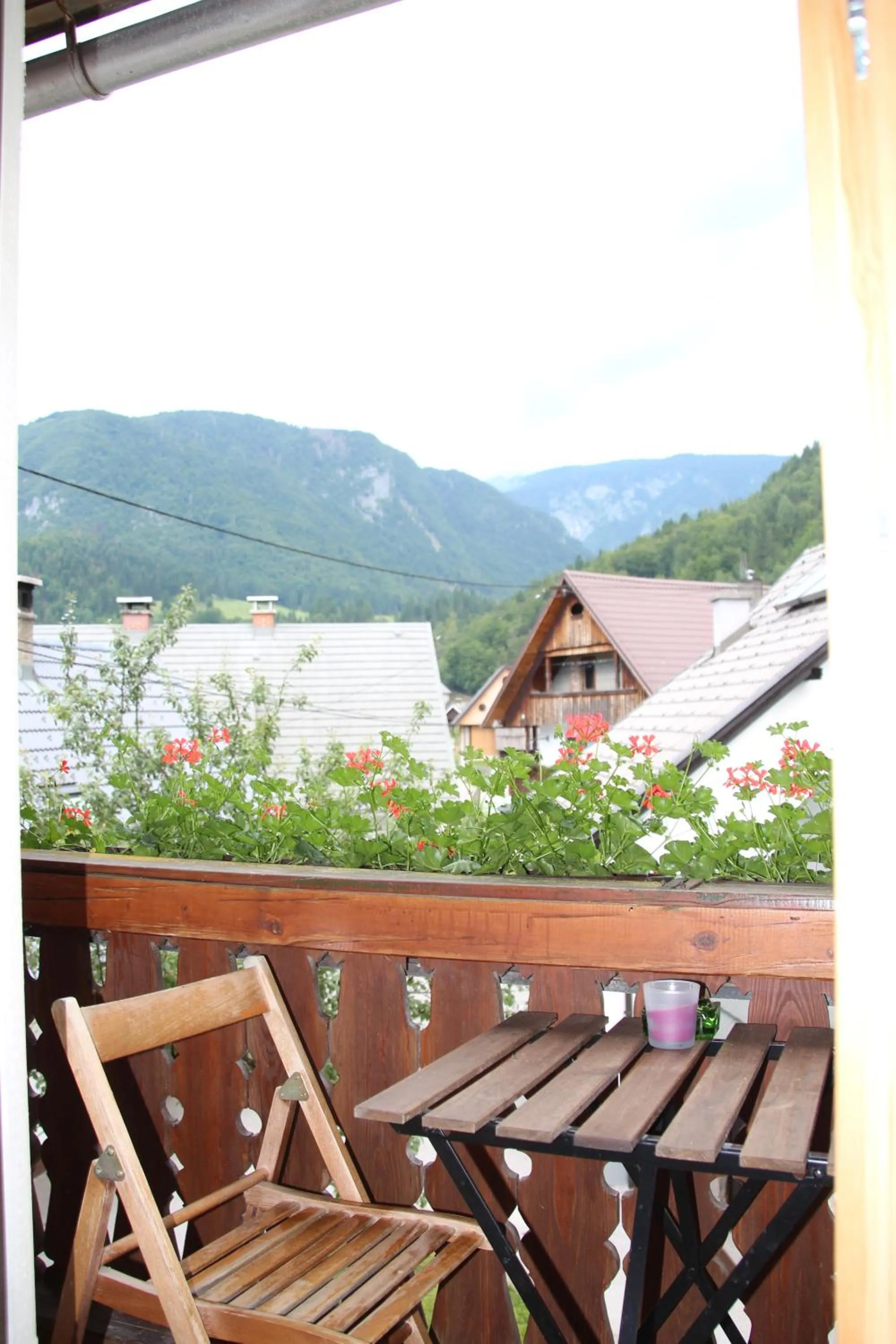 Balcony/Terrace in Apartments & Hostel Bohinj