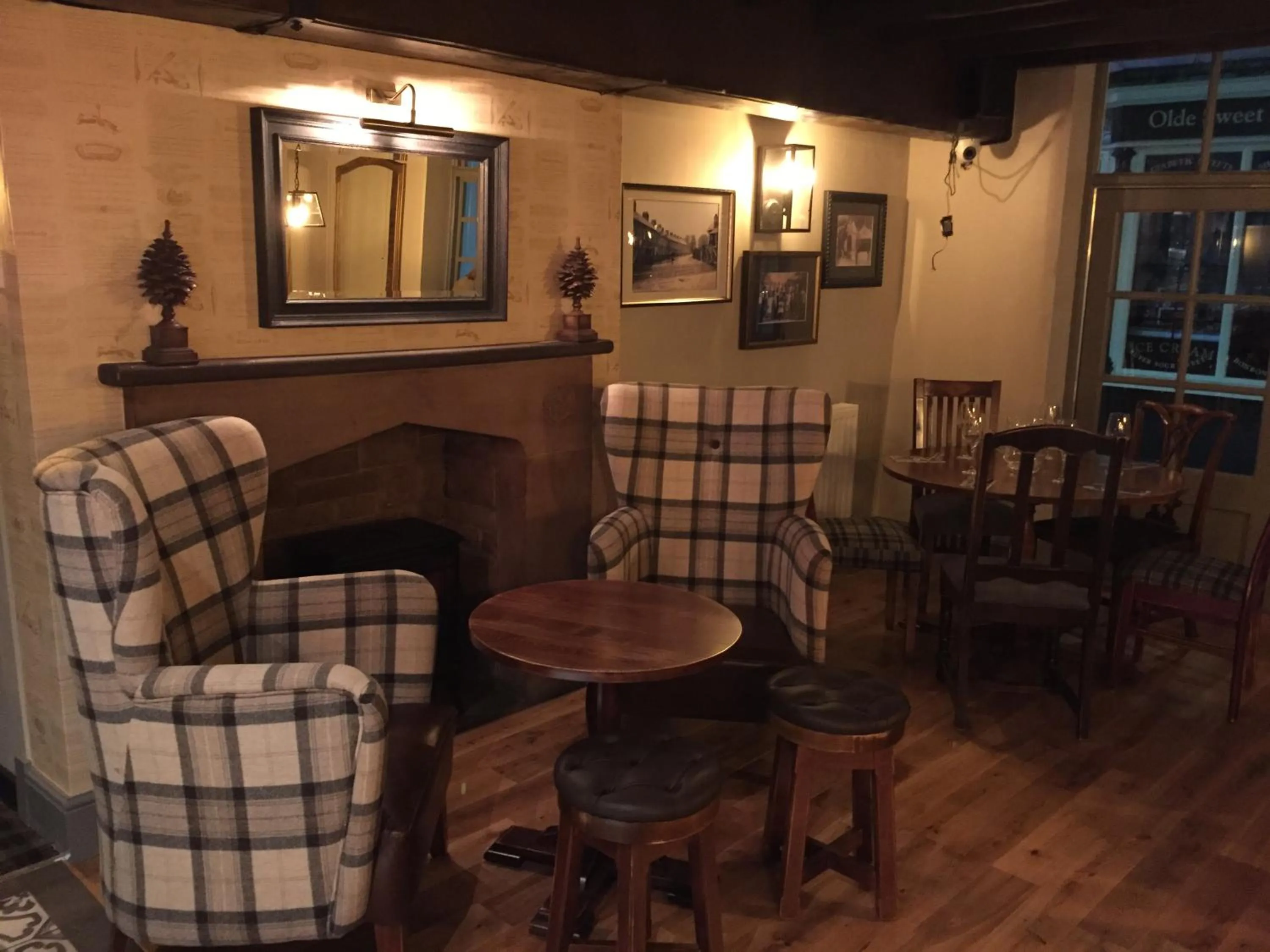 Seating area in Crown Hotel