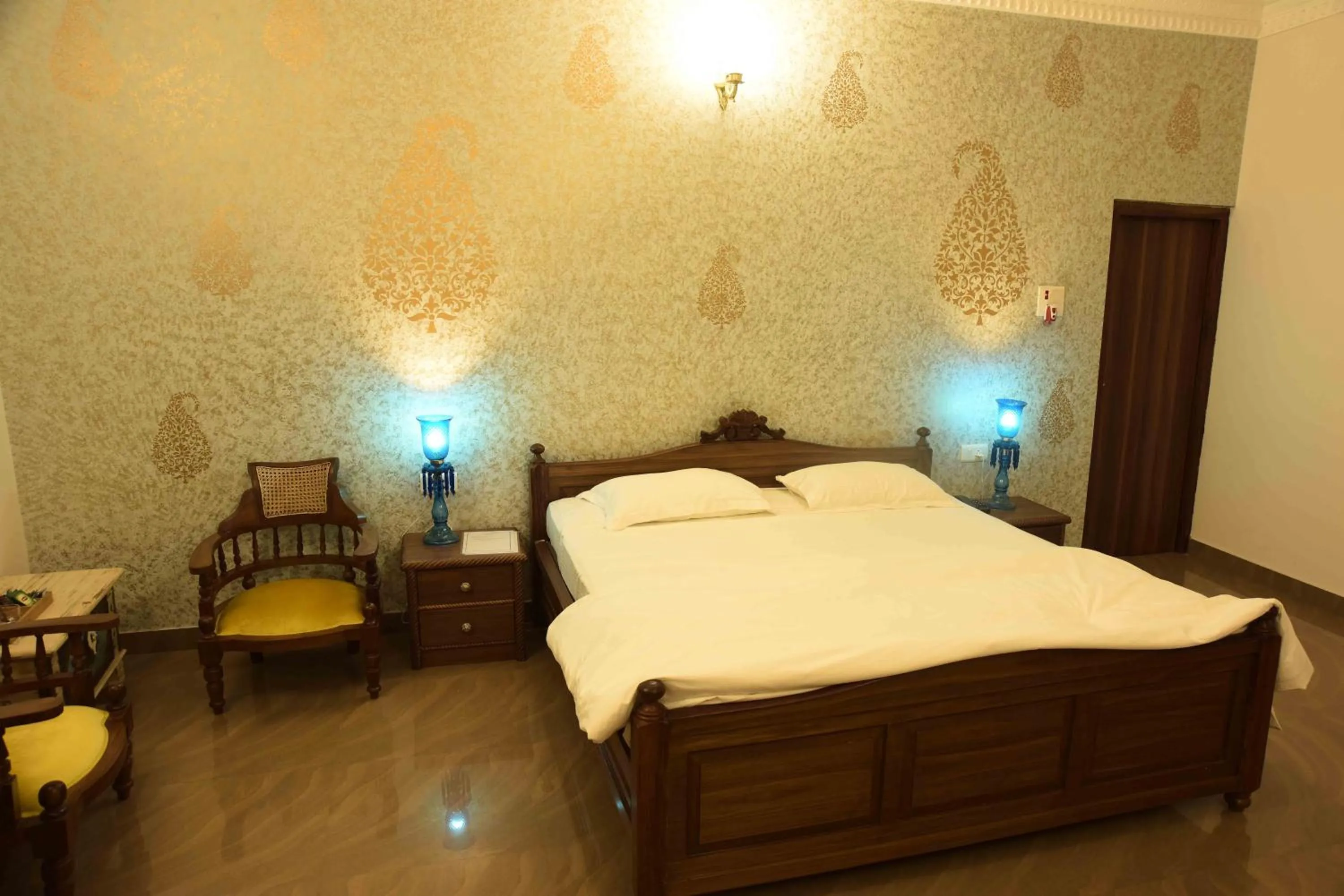 View (from property/room), Bed in Vijaigarh Kothi - Heritage boutique