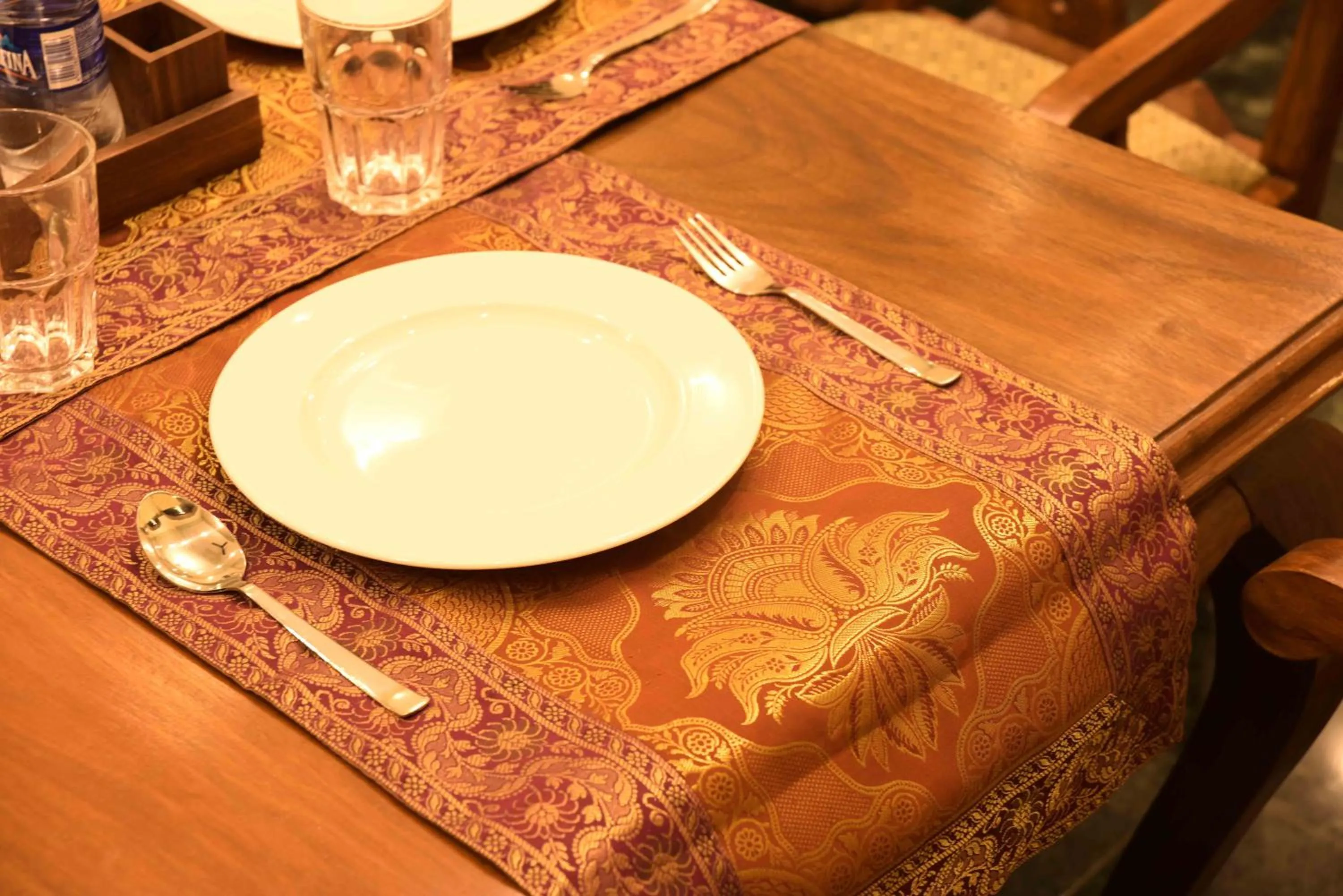 Dining area in Vijaigarh Kothi - Heritage boutique