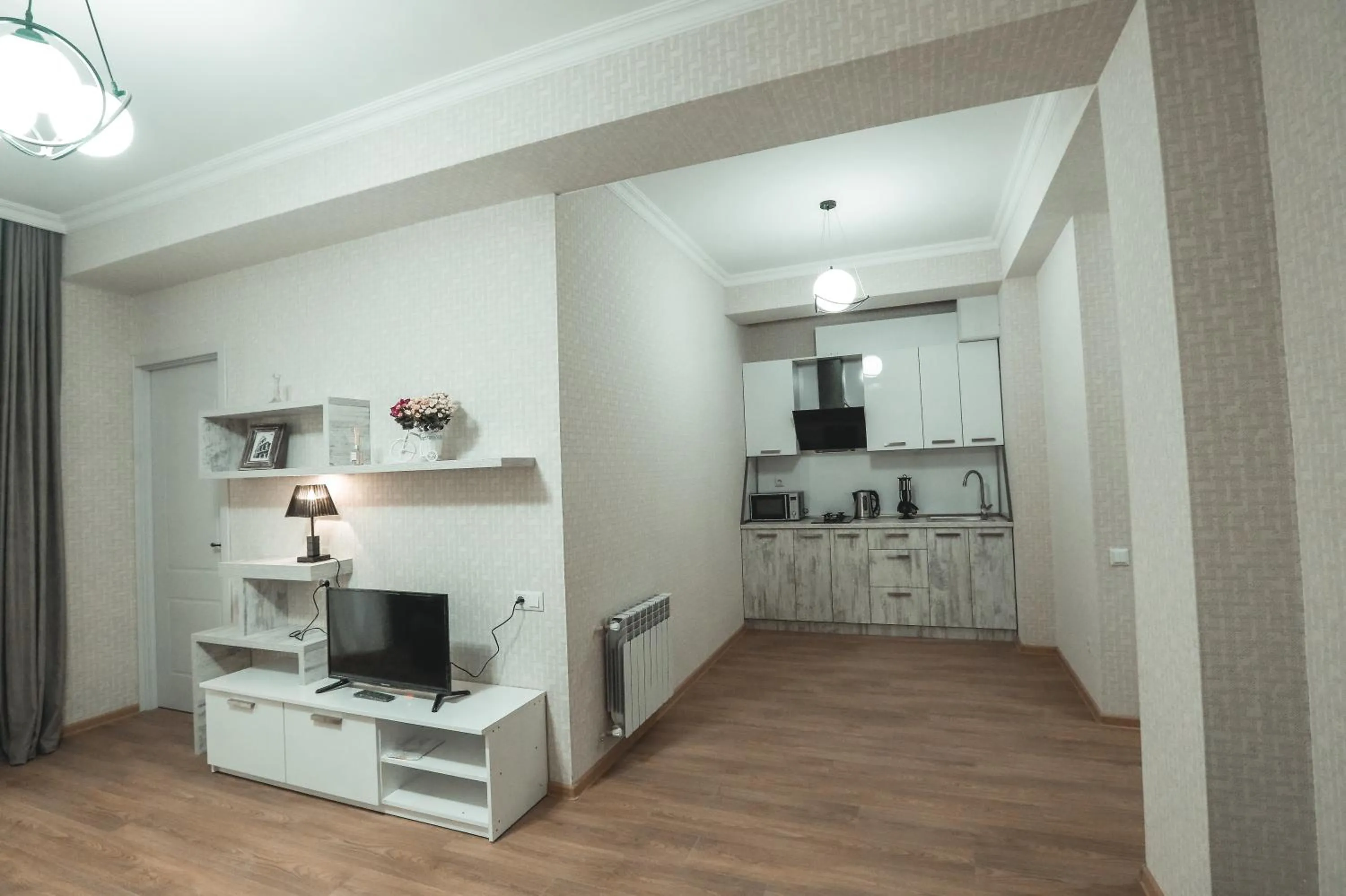 Kitchen or kitchenette in Vazi Aparthotel