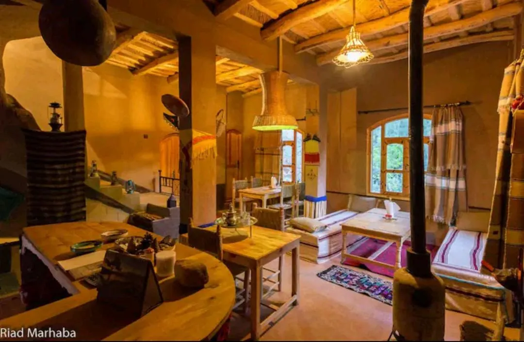 Living room in Riad pizzeria Marhaba