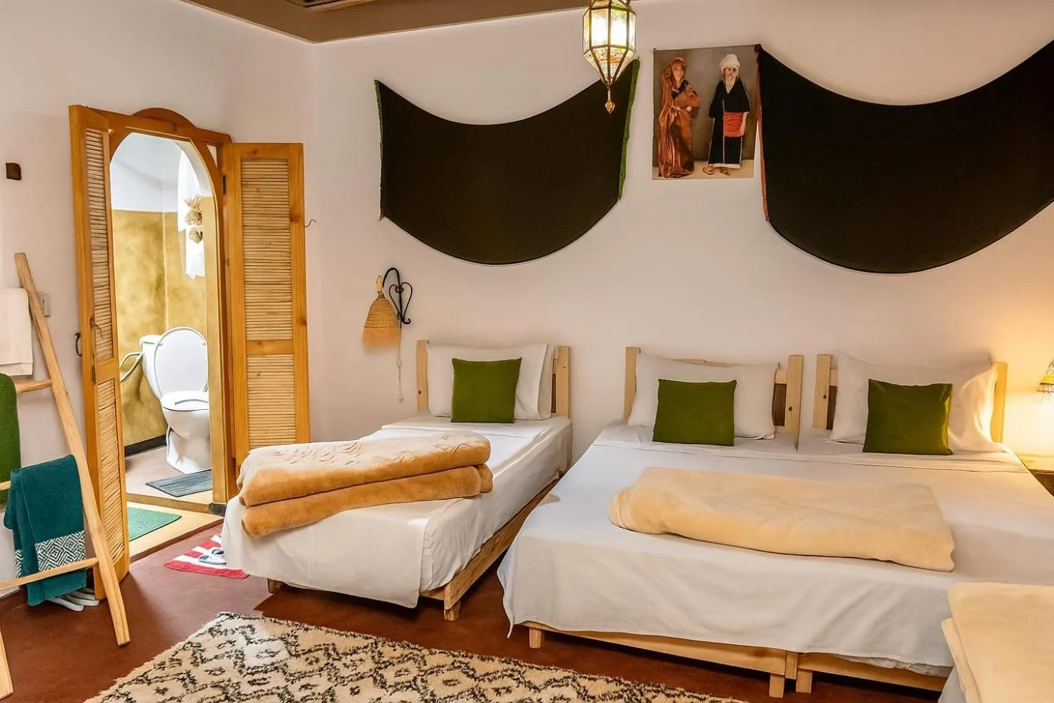 Bed in Riad pizzeria Marhaba