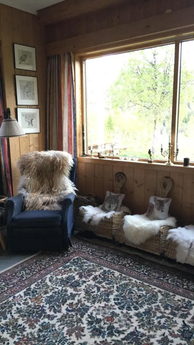 Communal lounge/ TV room in Voss Lodge Rongastovo