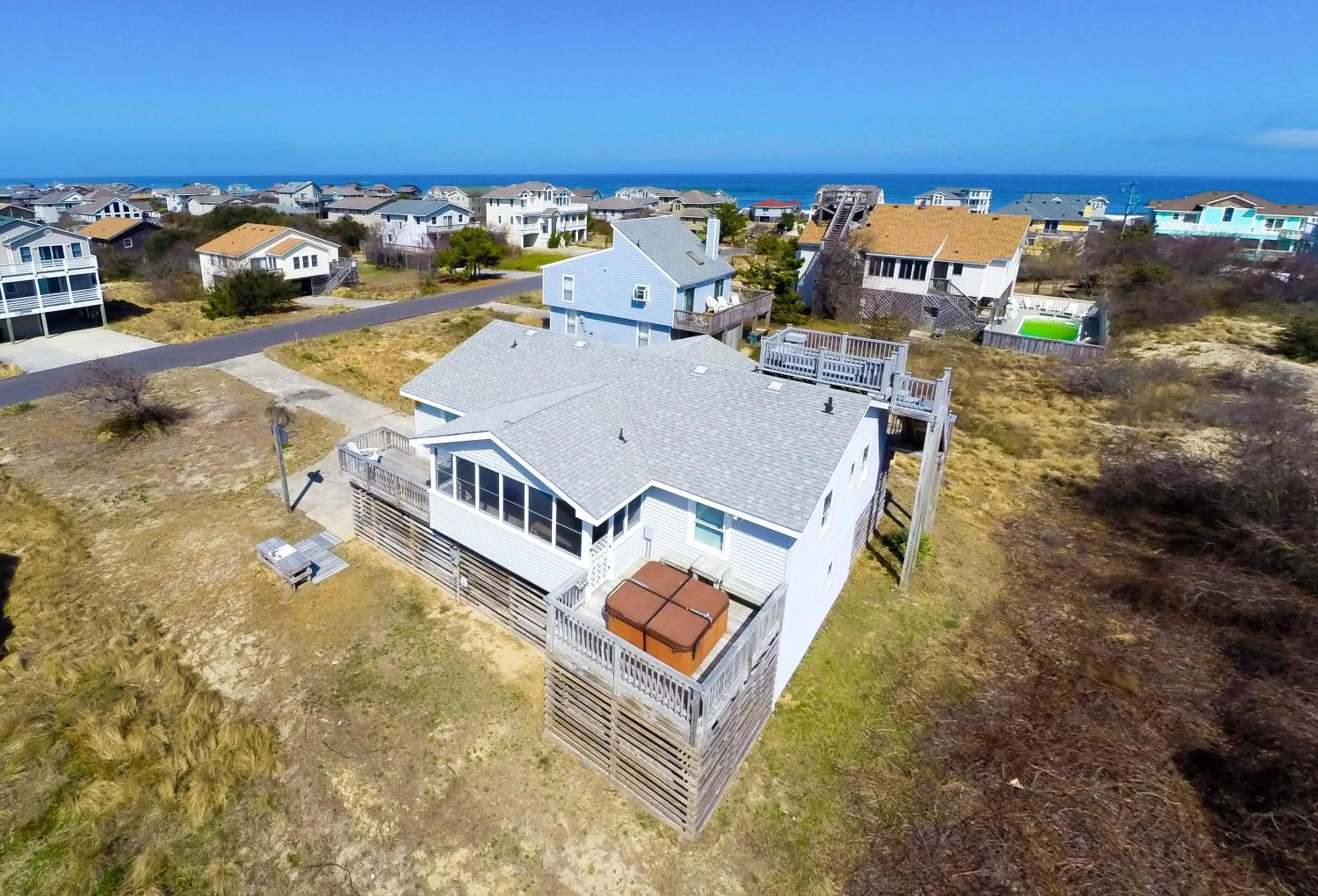 Duck Dazed - Carolina Dunes, Oceanside, Ocean View, 125 Yds to Beach, Hot Tub, Pets OK