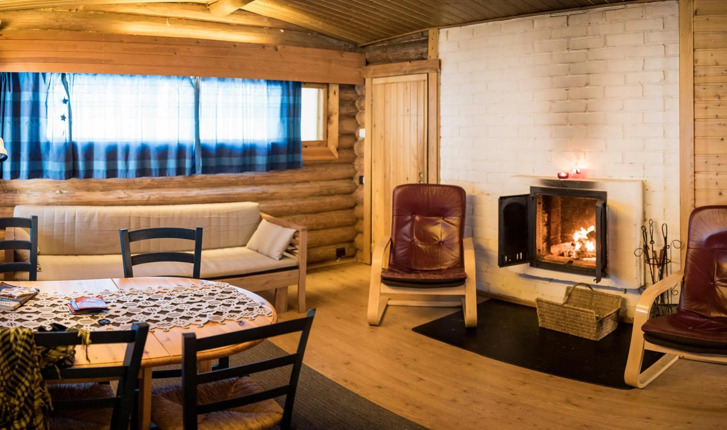 Seating area in Ukonjärven Holiday Village