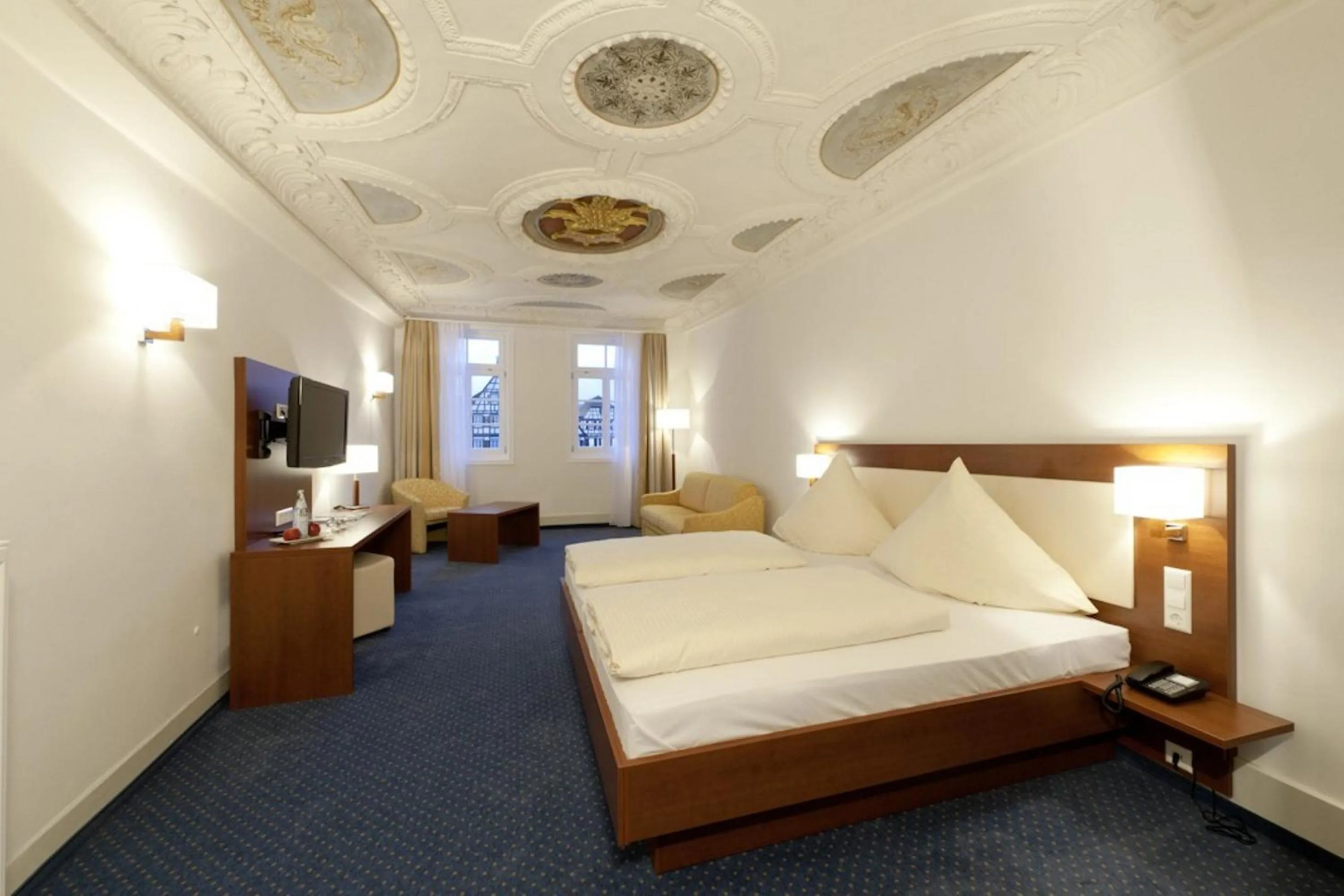 Photo of the whole room, Bed in Stadt-gut-Hotel Gasthof Goldener Adler