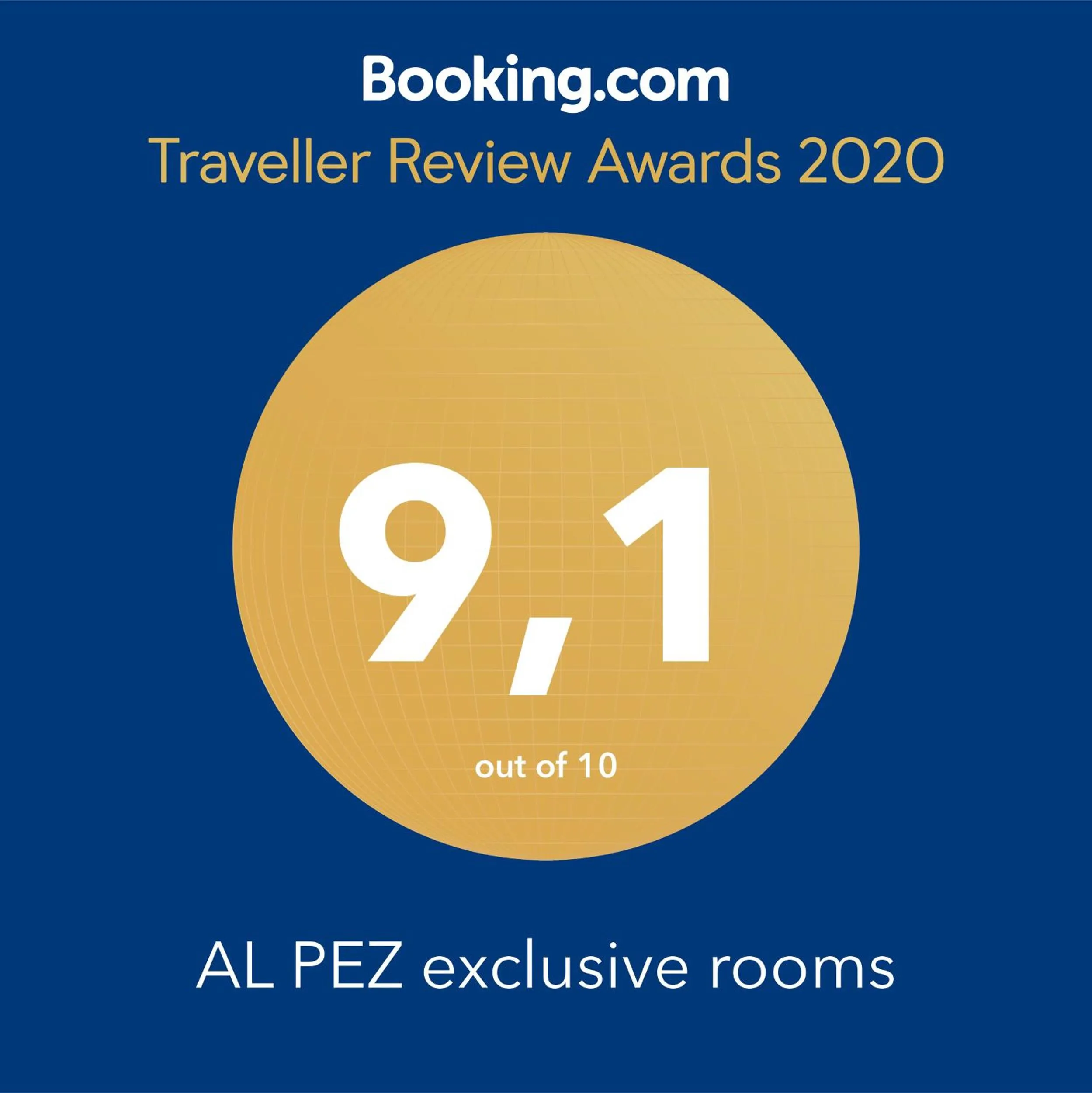 Certificate/Award in AL PEZ exclusive rooms