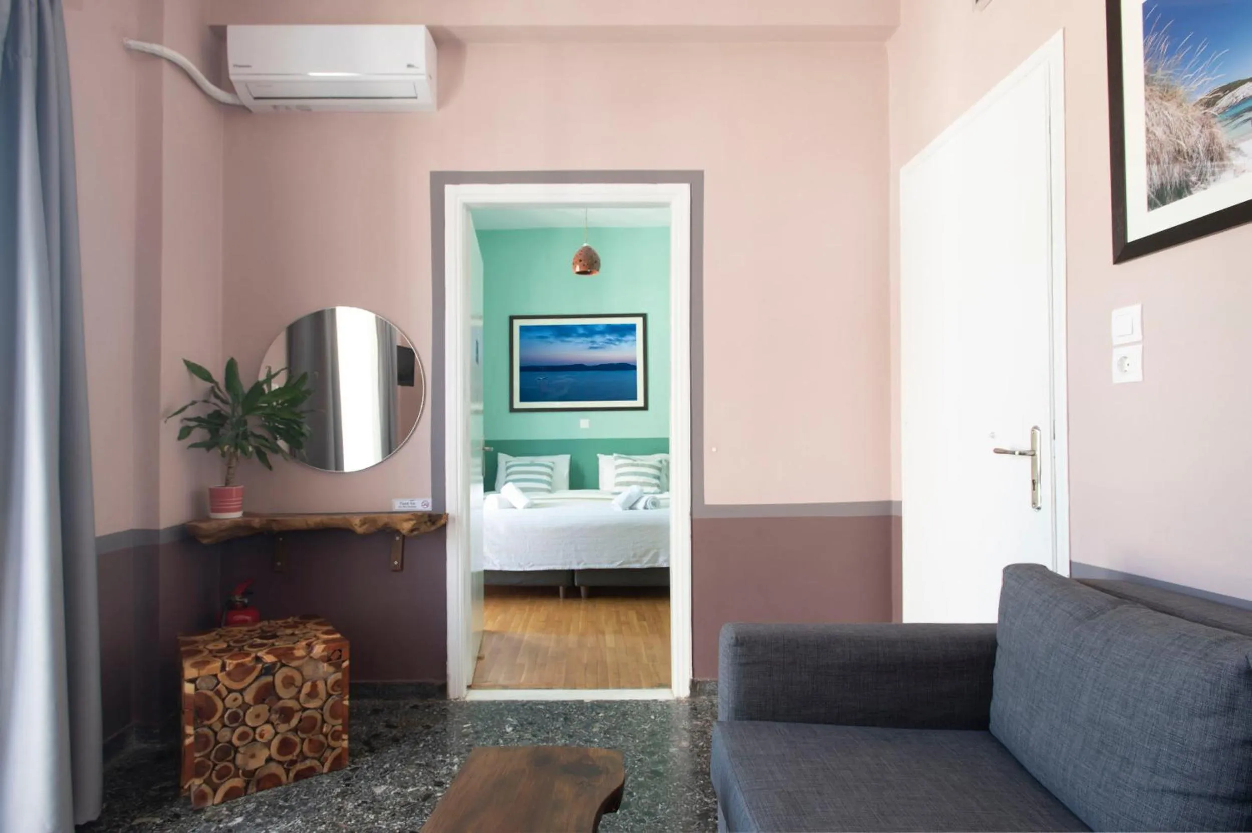 Bed in Kalamata Art Rooms