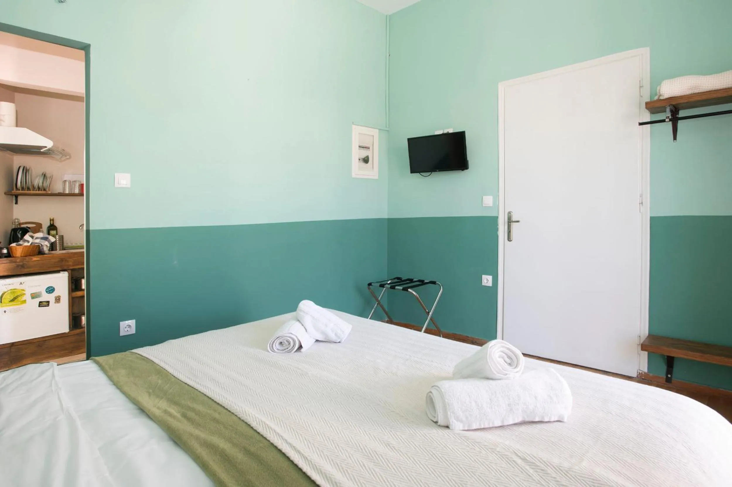 Bed in Kalamata Art Rooms