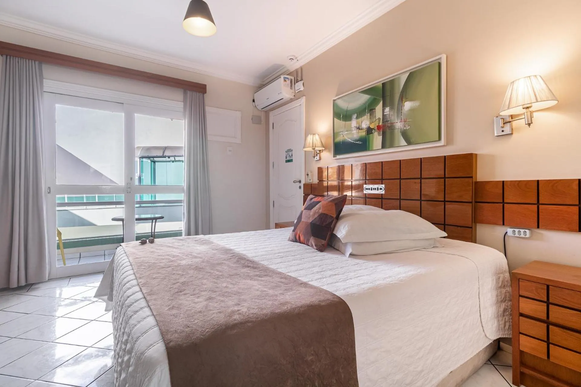 Bed in Pousada La Barca
