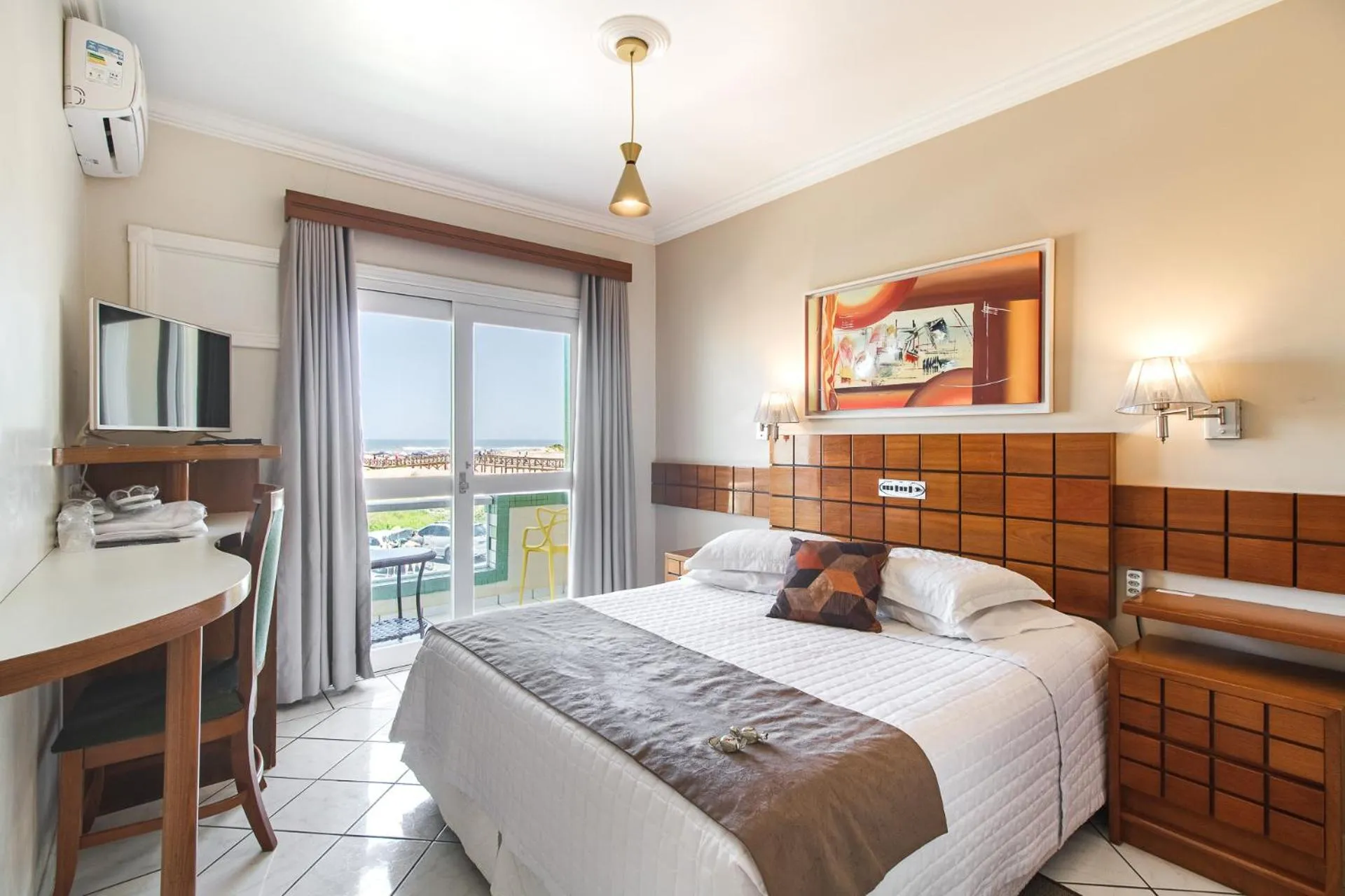 Bed in Pousada La Barca
