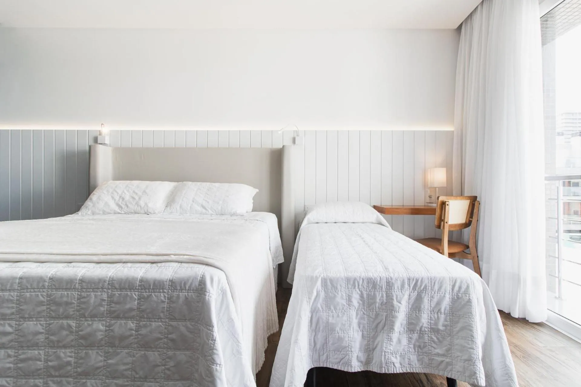Bed in Pousada La Barca