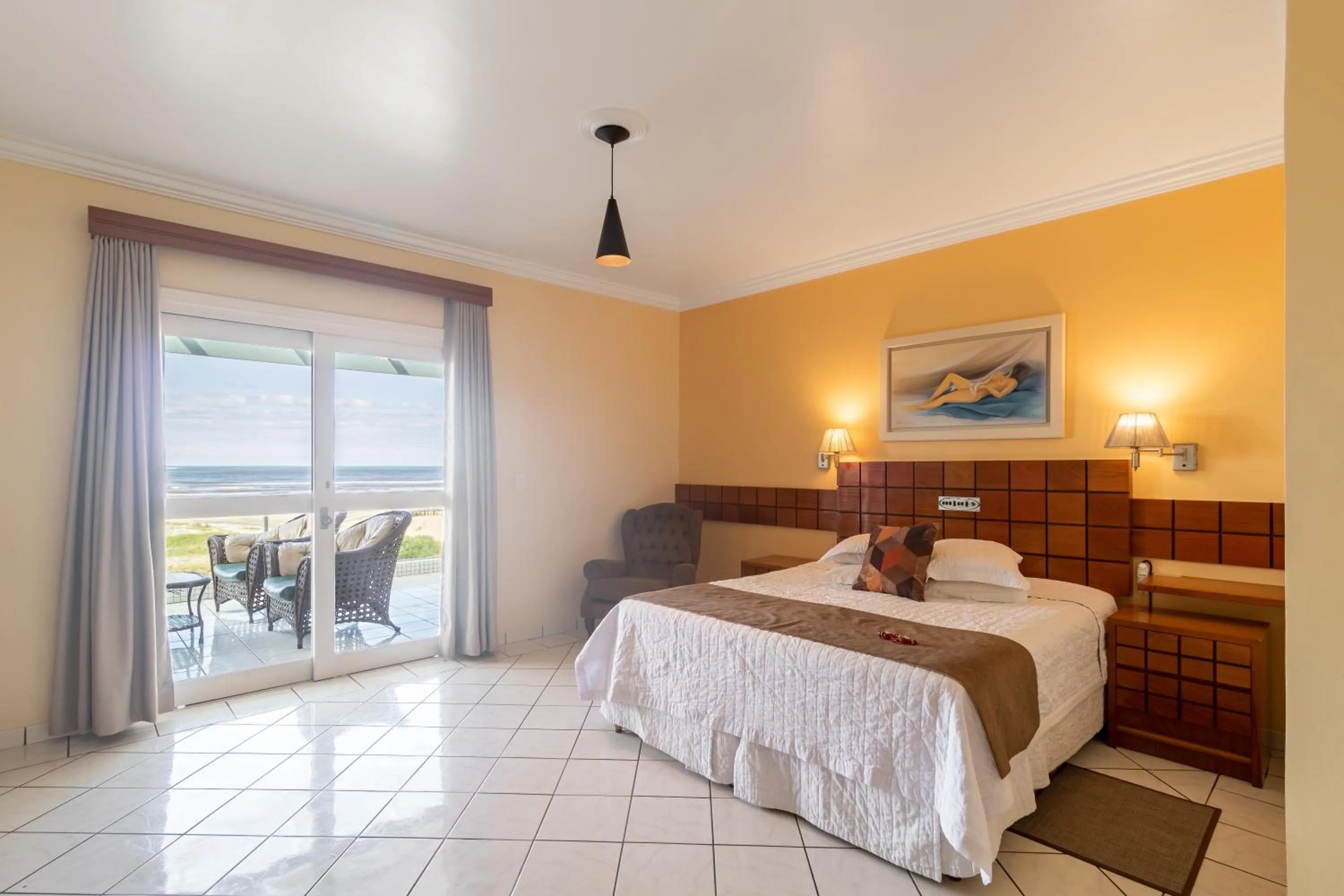 Bed in Pousada La Barca