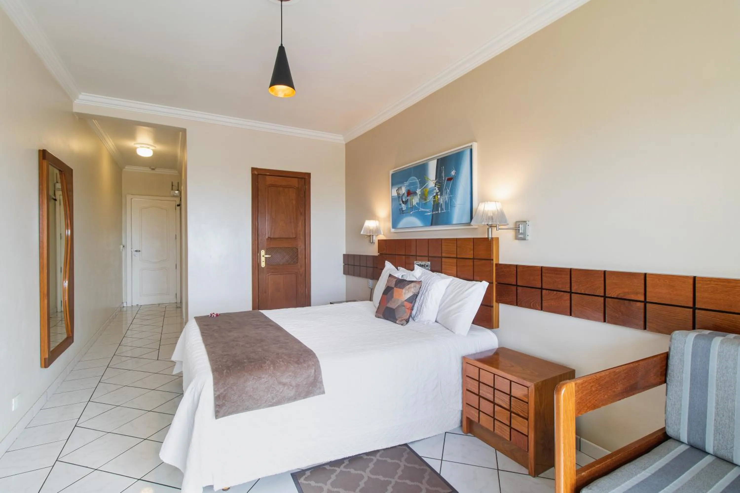 Bed in Pousada La Barca
