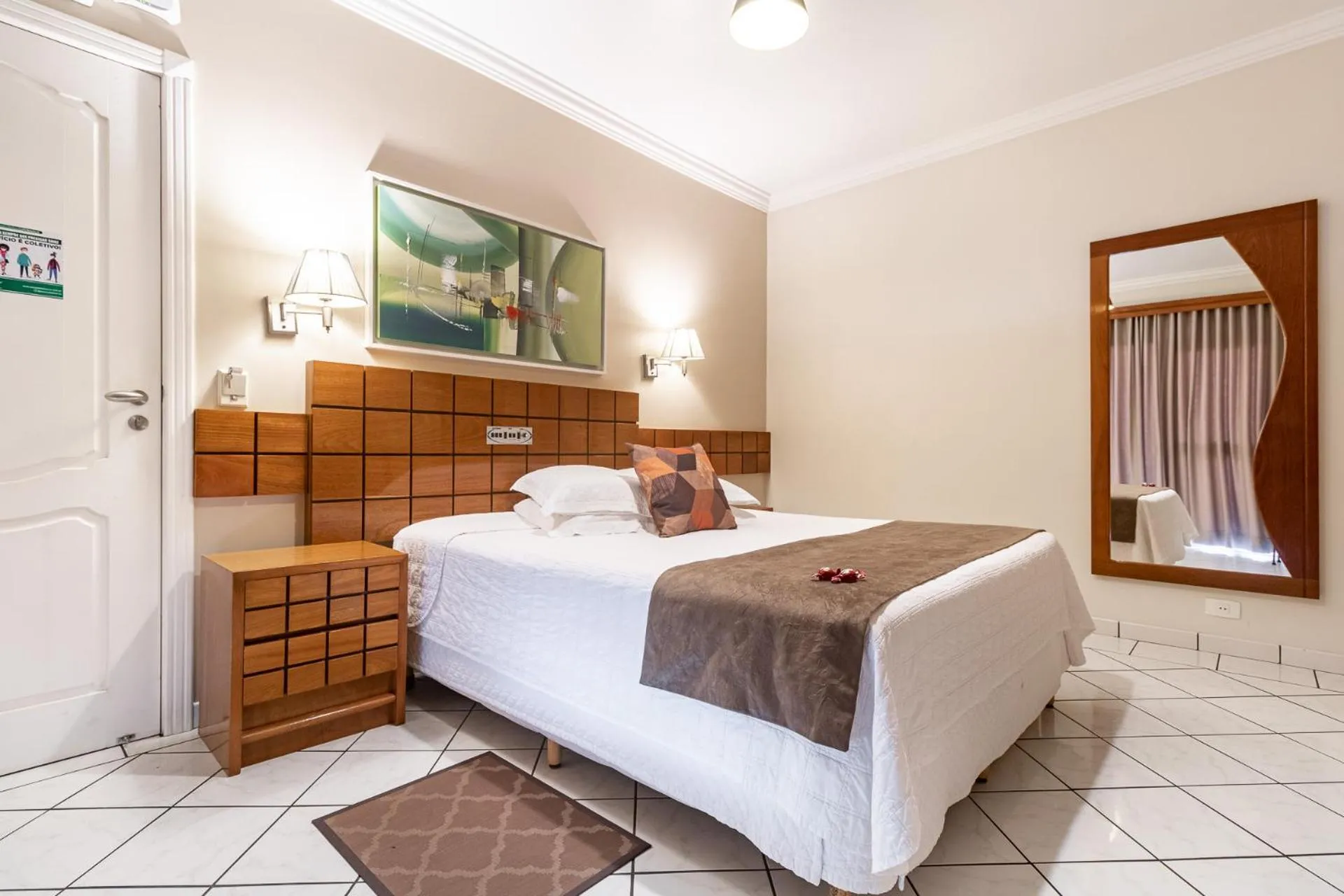 Bed in Pousada La Barca