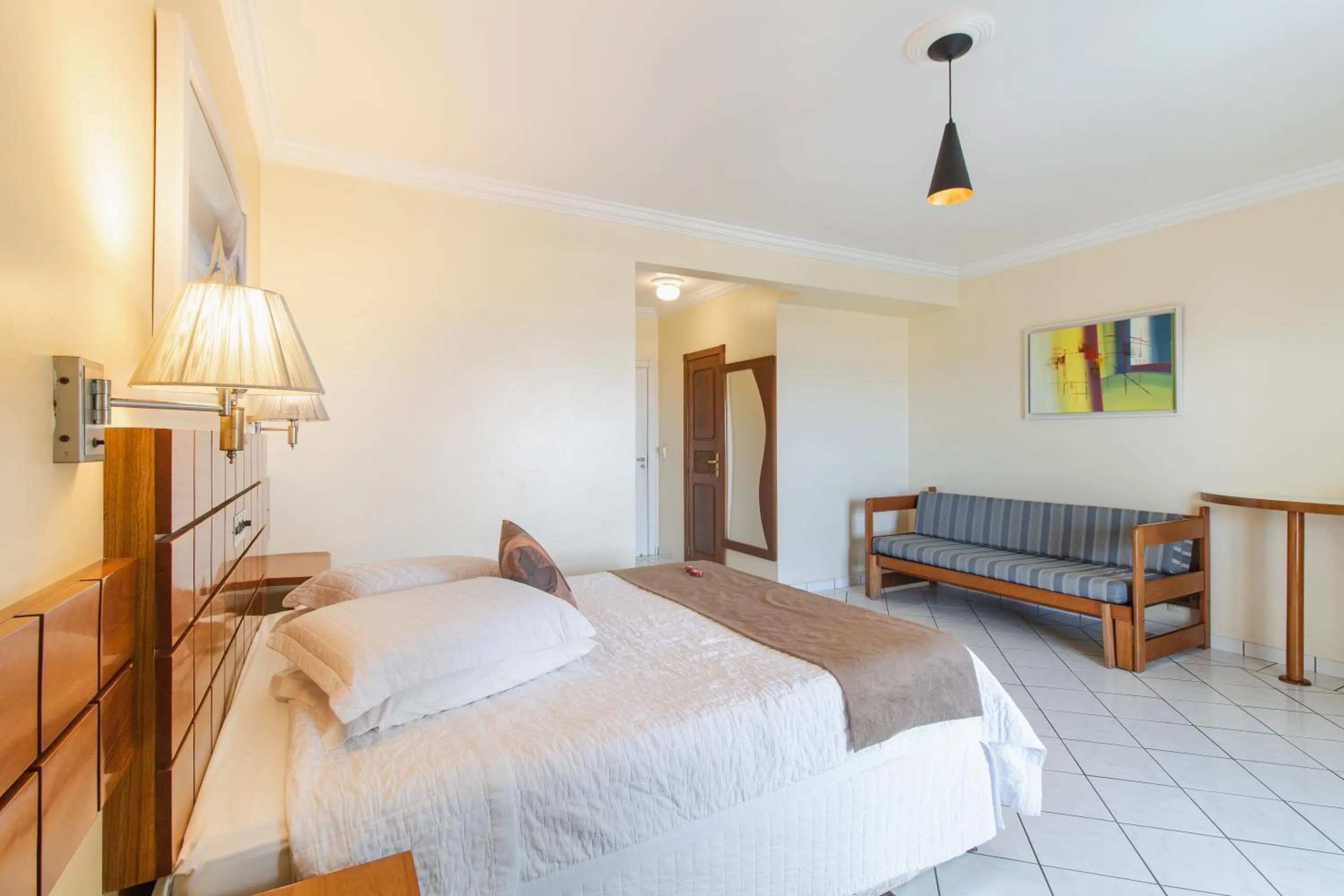 Bed in Pousada La Barca