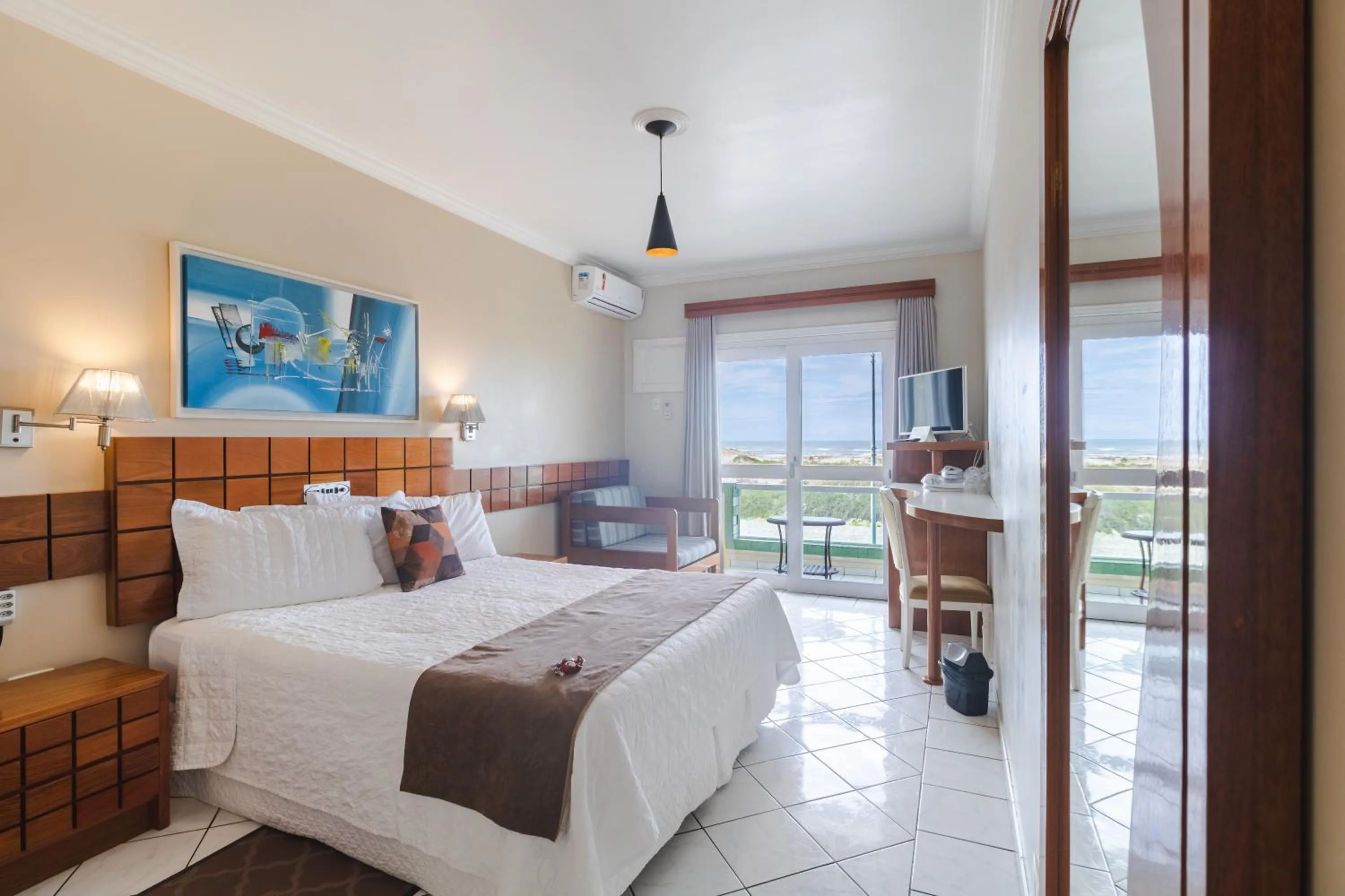 Bed in Pousada La Barca