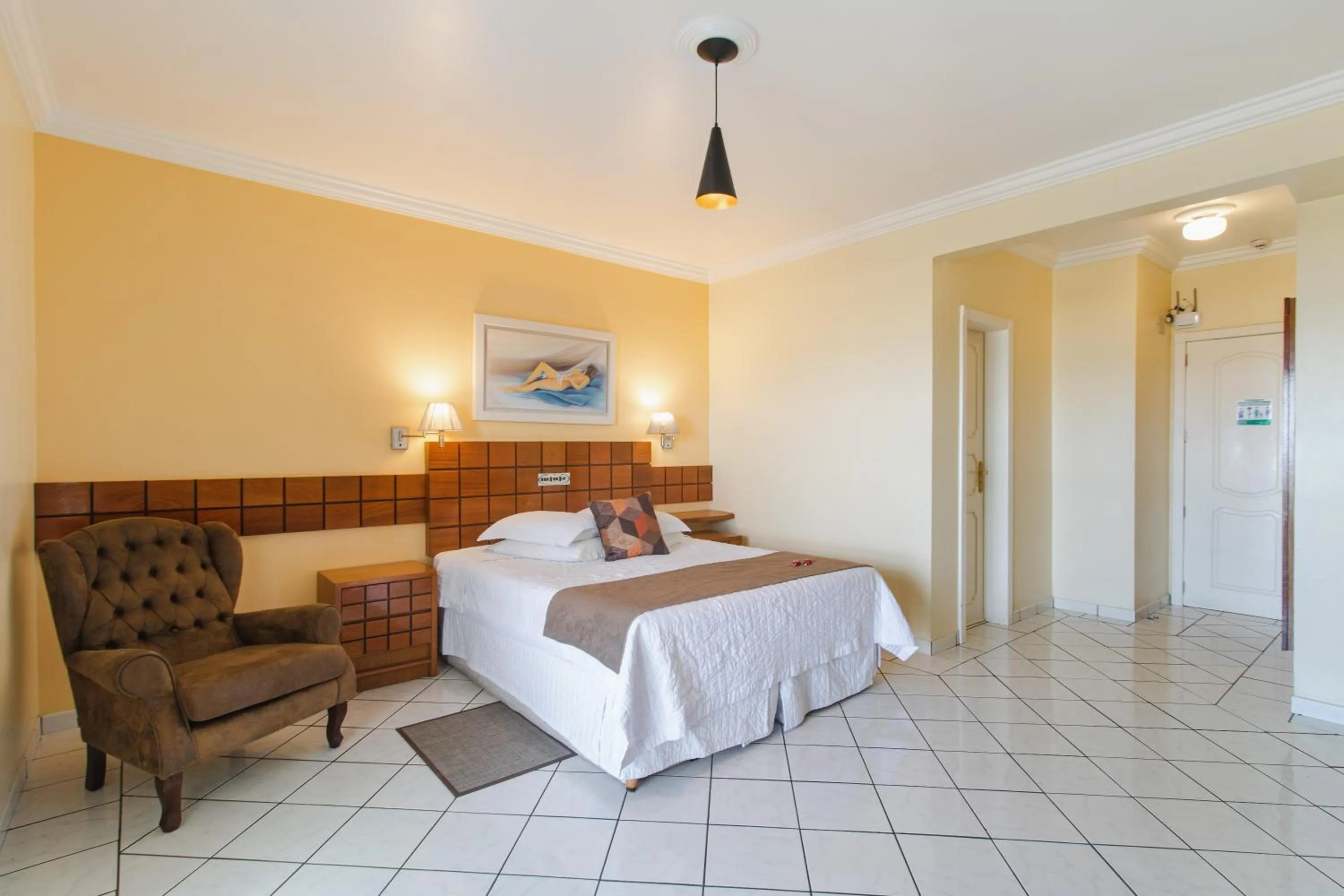 Bed in Pousada La Barca