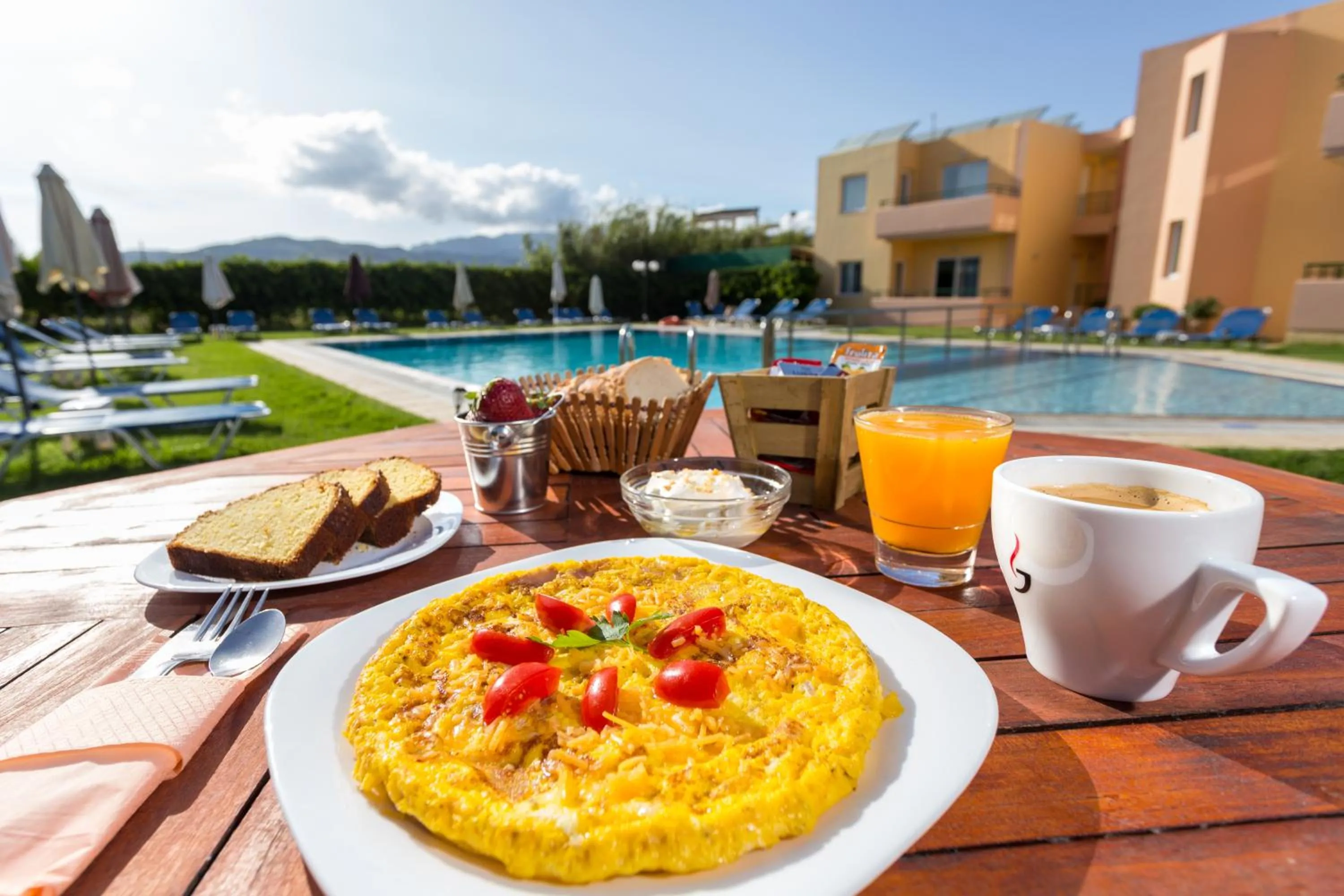 Breakfast in Alonia Hotel Apartments