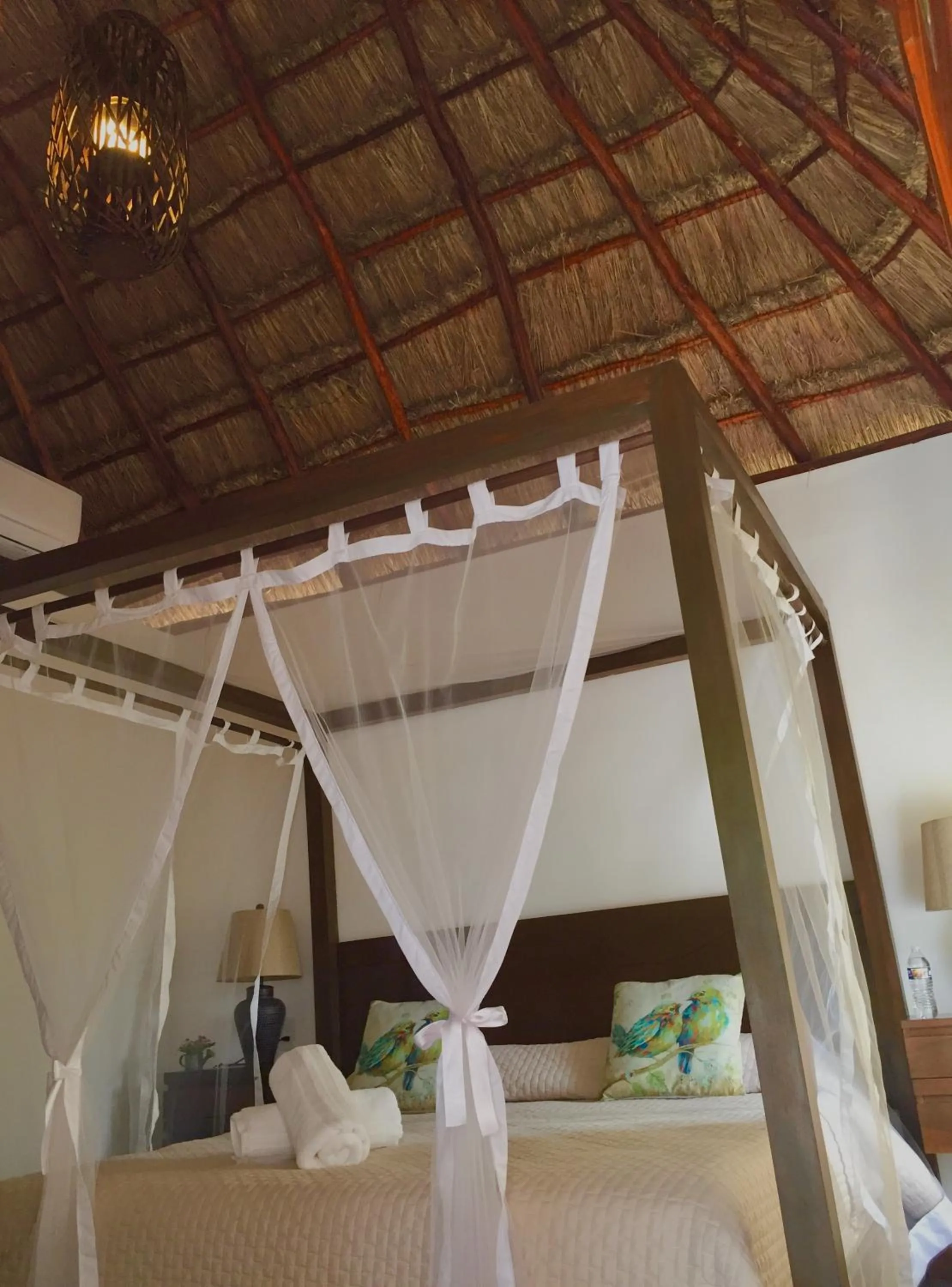 Bed in Hotel Sun Ha Bacalar