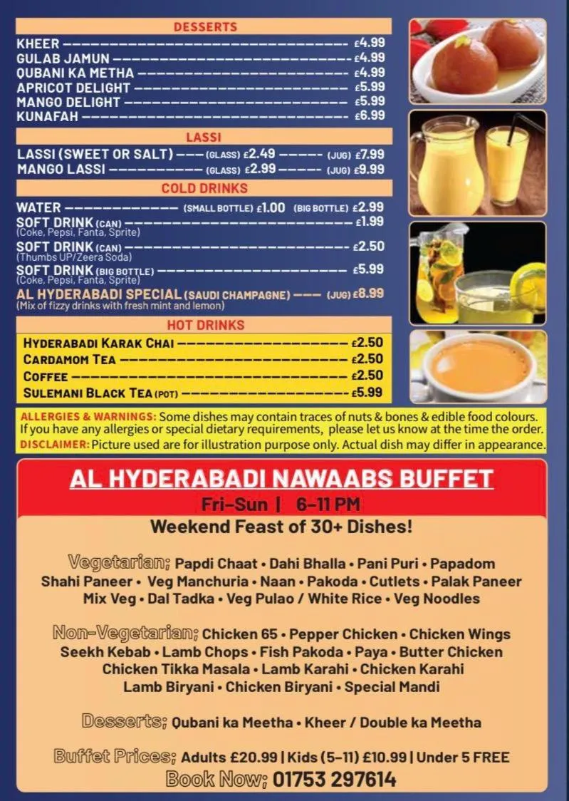 Restaurant/places to eat in Baylis Park Hotel