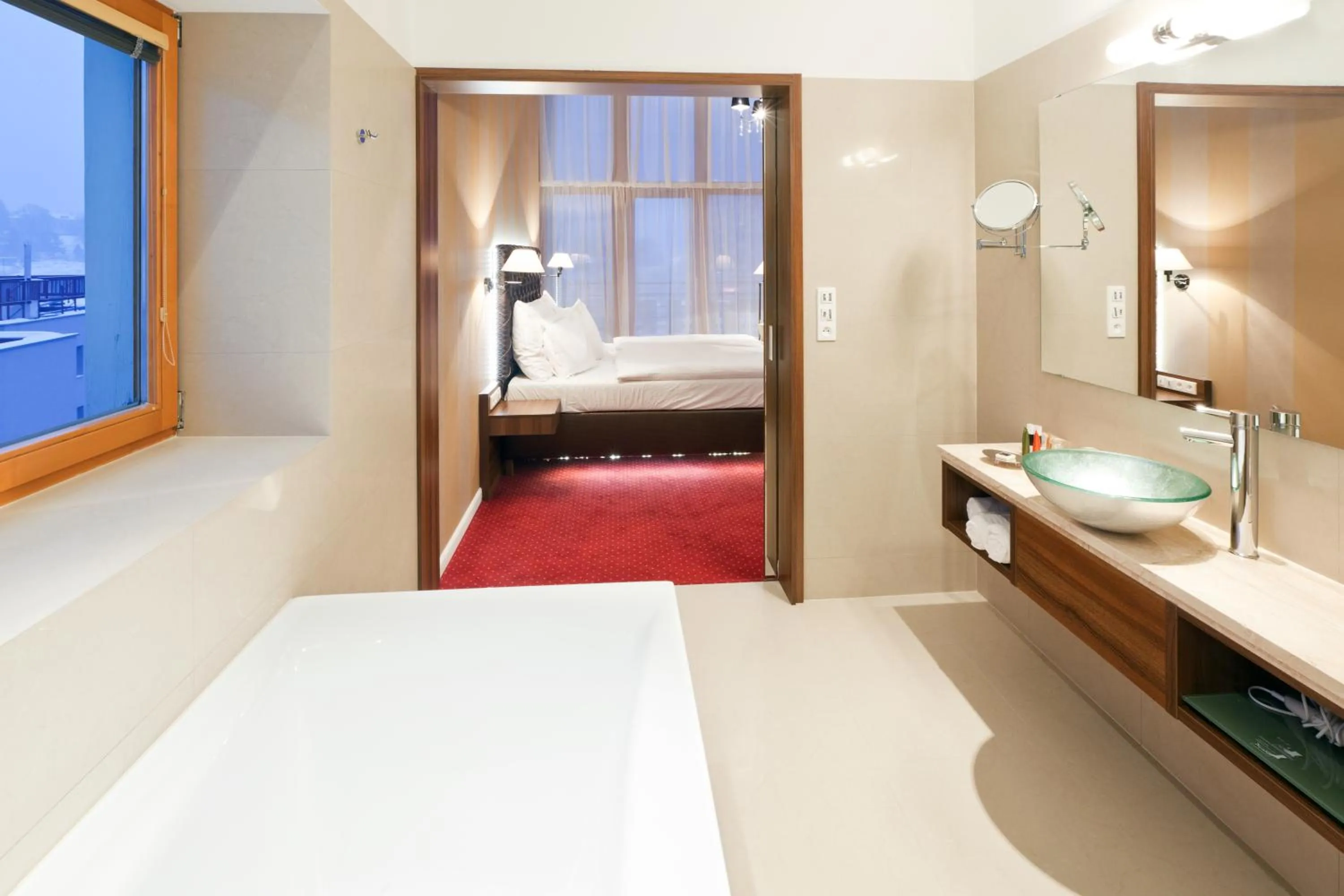 Bathroom, Bed in Pytloun City Boutique Self Check-in Hotel