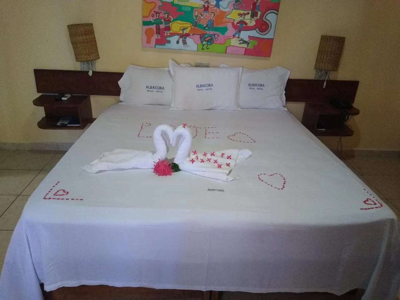 Bed in Albacora Praia Hotel