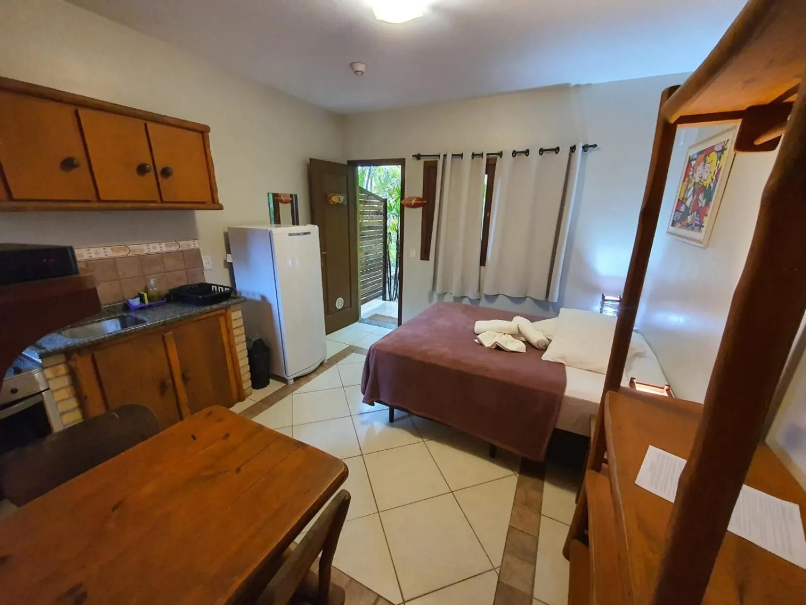 Bed in Pousada Pé na Areia