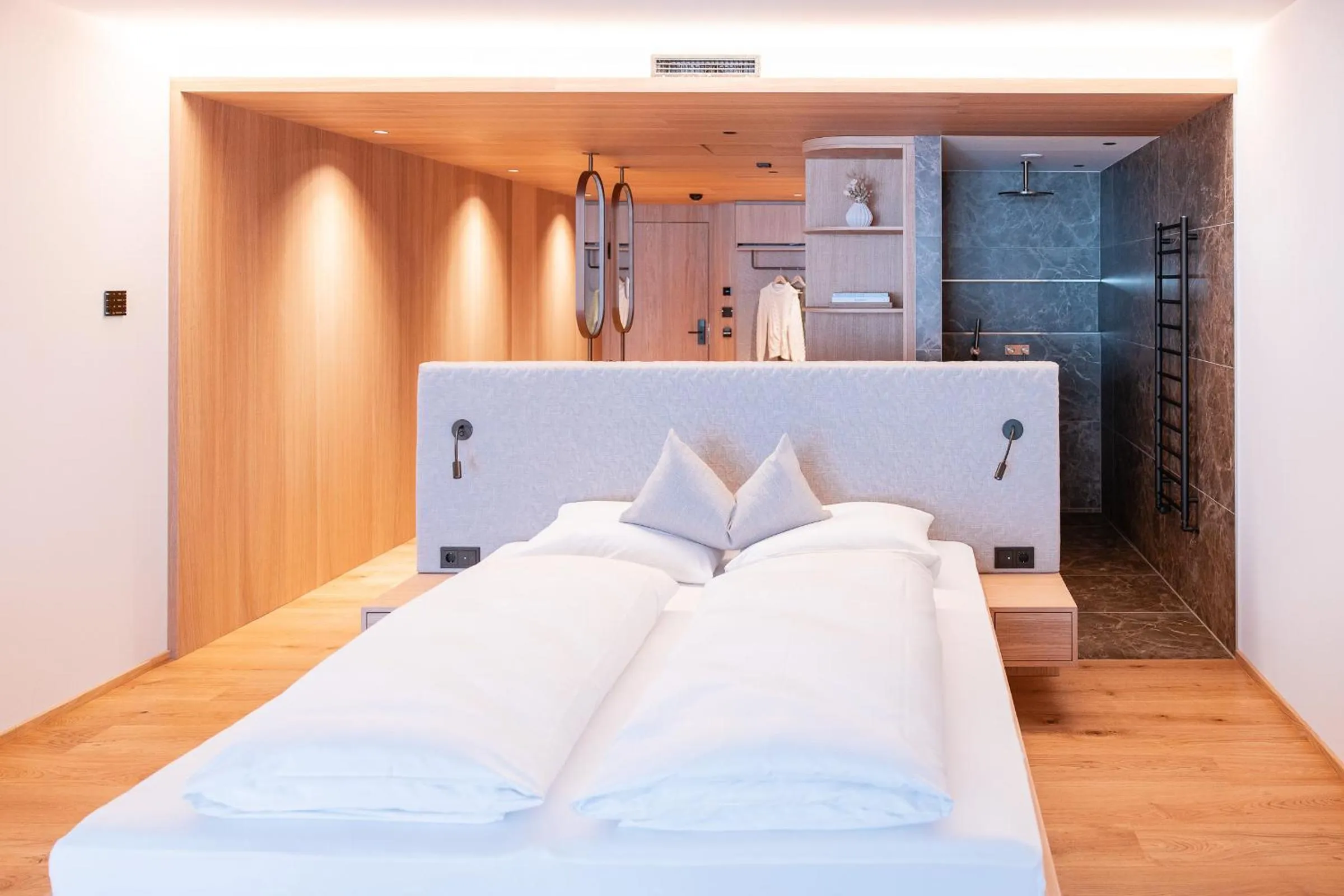 Bed in Hotel Nesslerhof