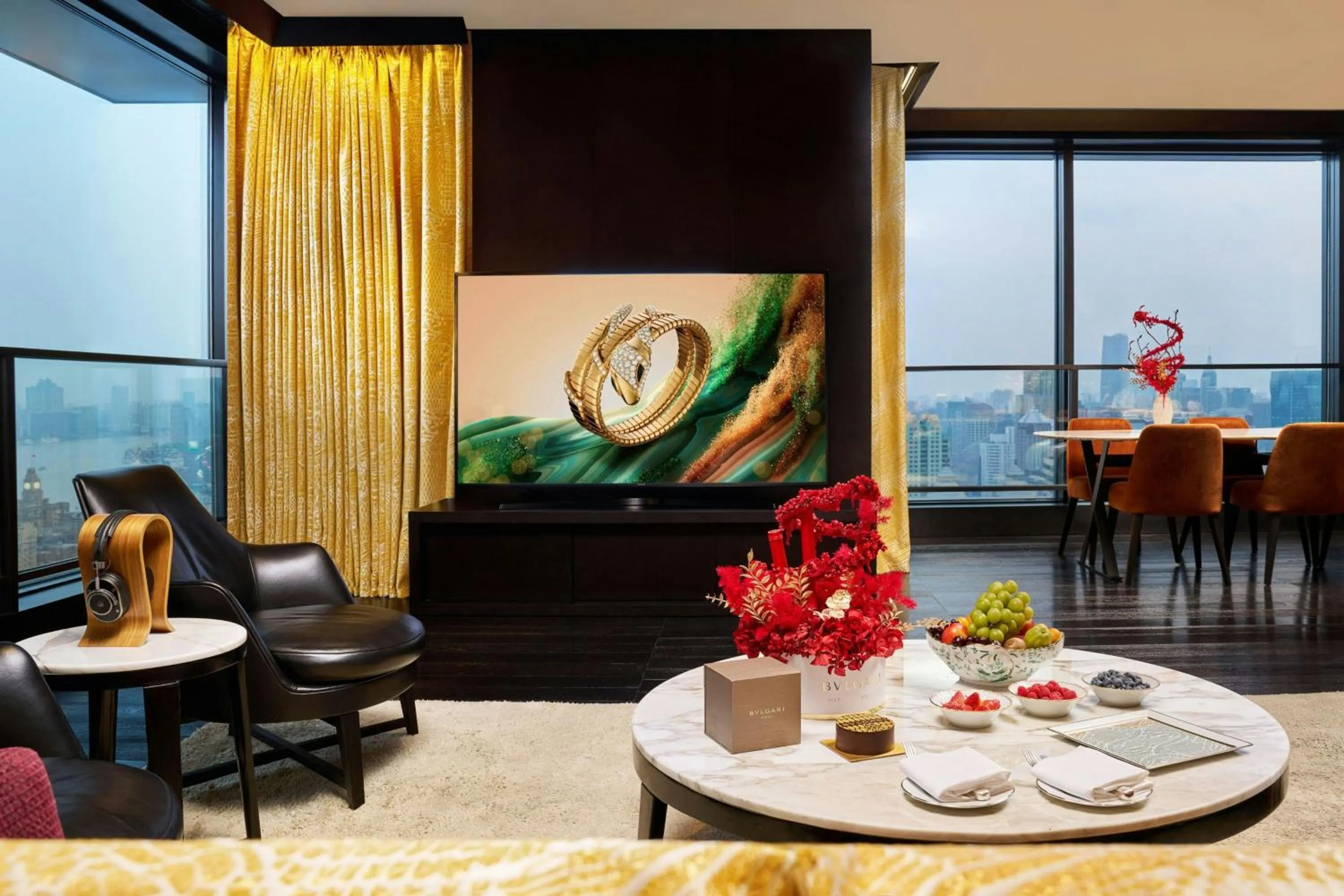 Photo of the whole room in Bulgari Hotel Shanghai