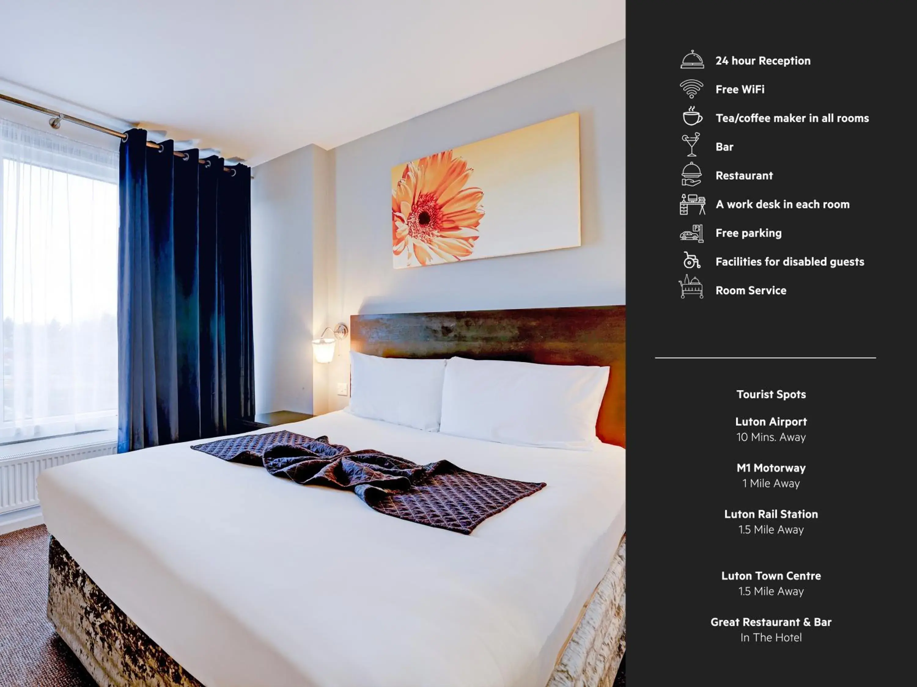 Bed in OYO The Chiltern Hotel Bed in OYO The Chiltern Hotel