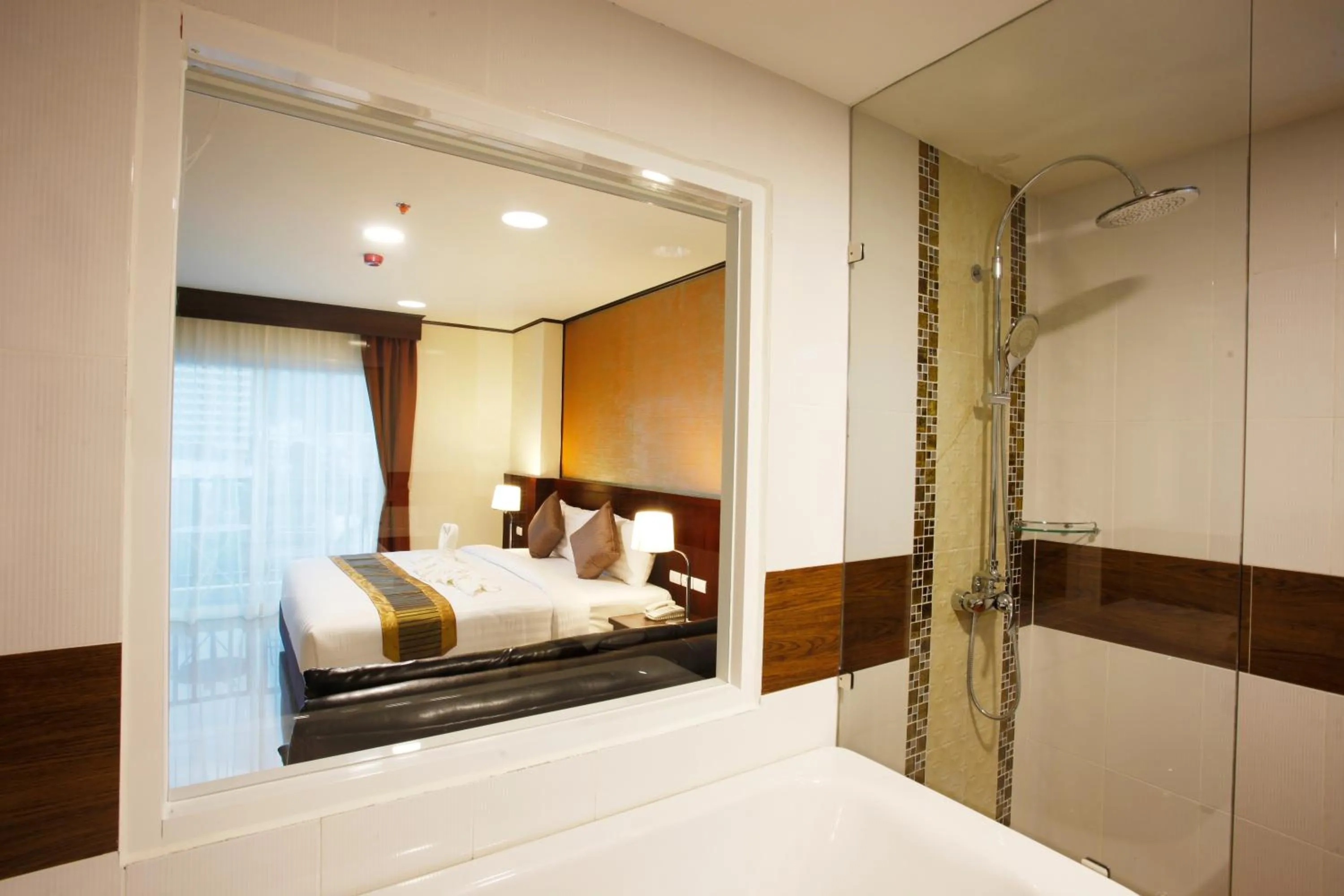 Bathroom, Bed in Orchid Resortel