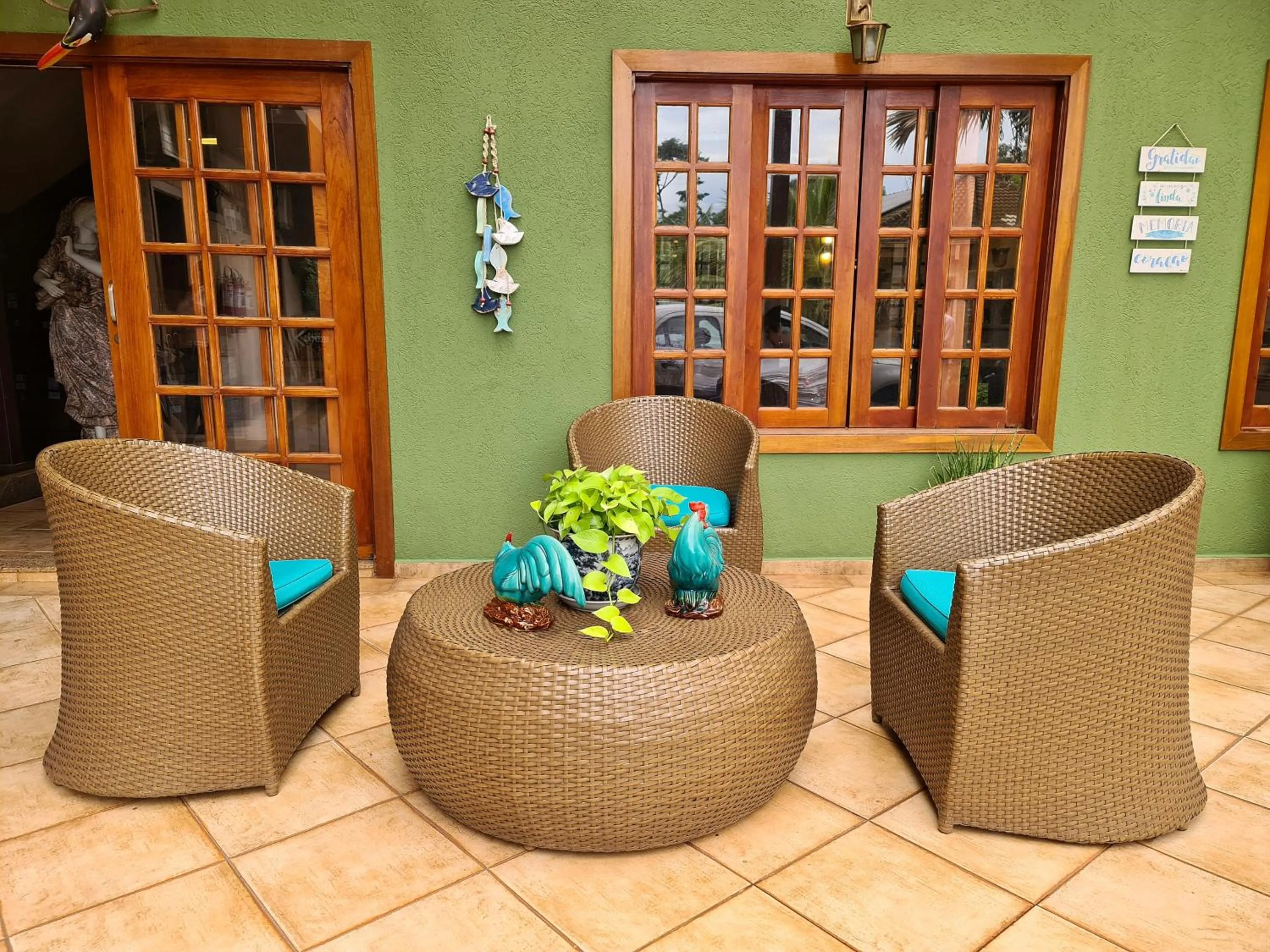 Seating area in Hotel Pousada Santa Rita