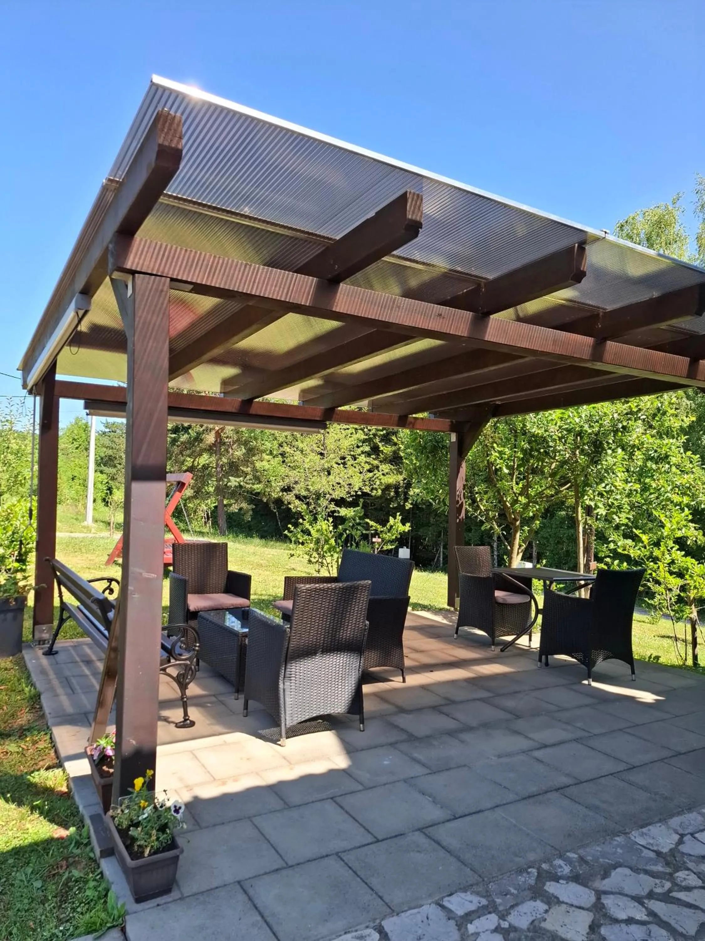 Patio in B&B Plitvice Lakes Villa Mija