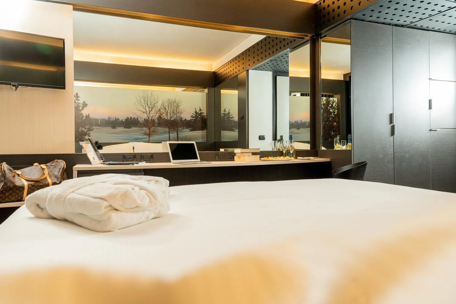 Bedroom, Bed in Hotel Pineta