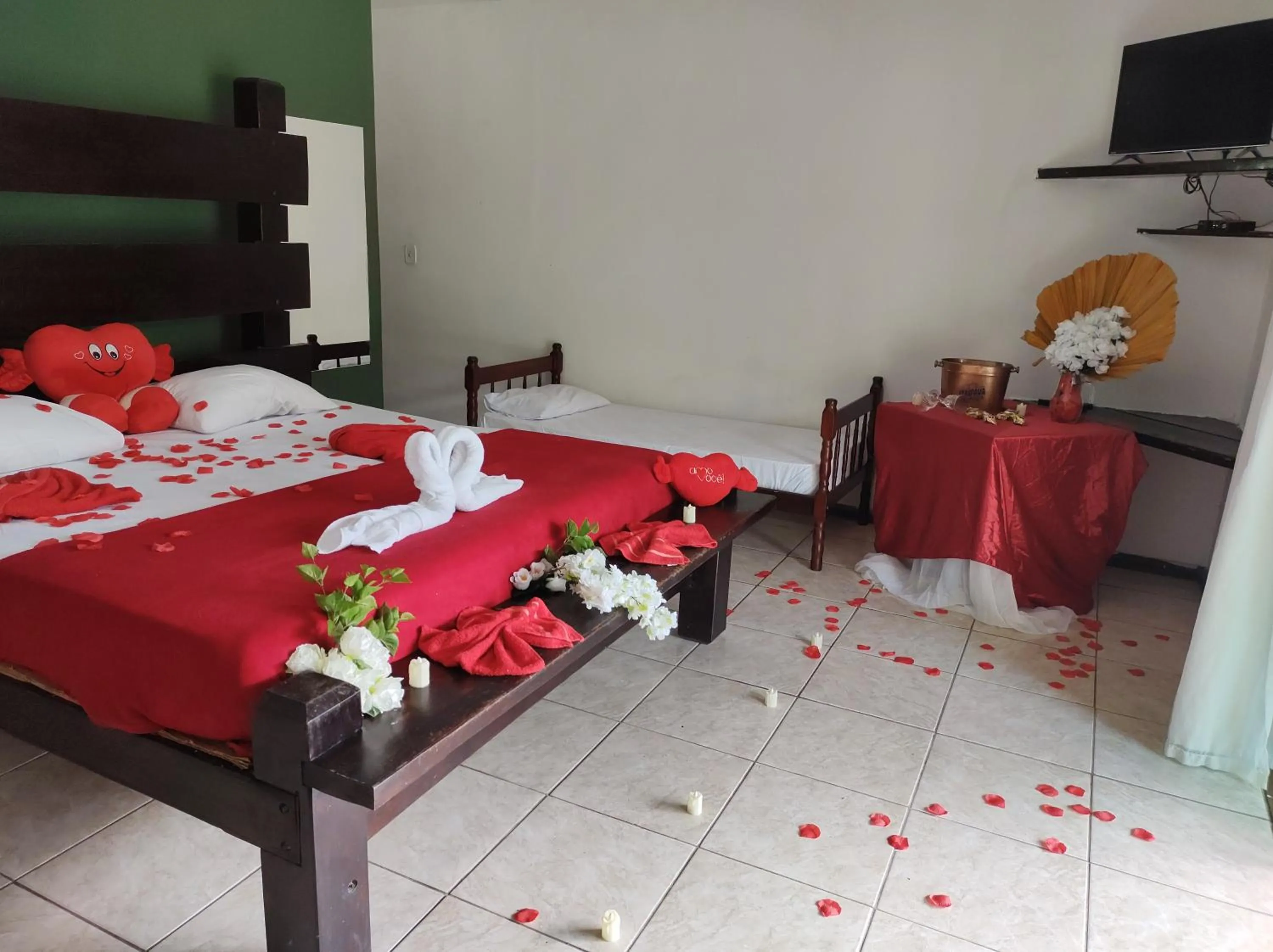 Bed in Pousada Rancho Texas Ubatuba