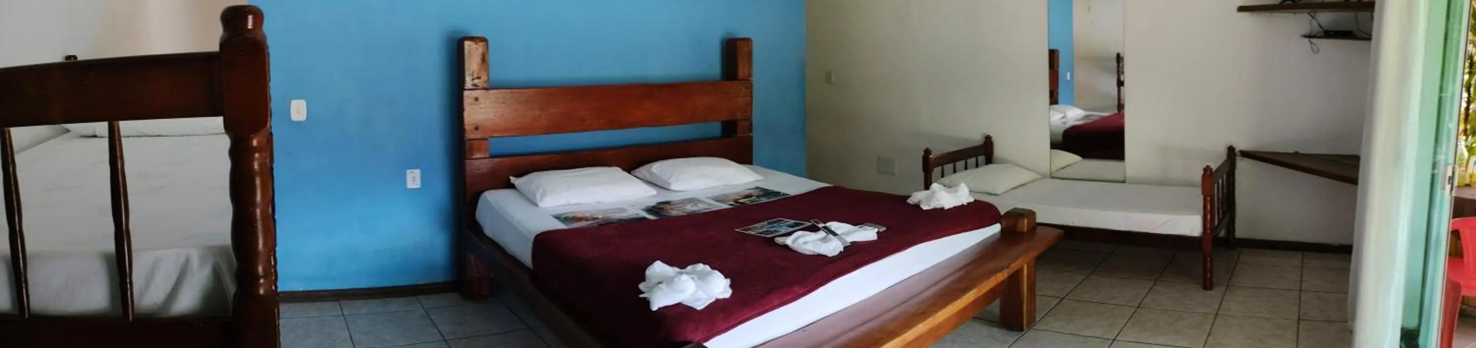 Bed in Pousada Rancho Texas Ubatuba