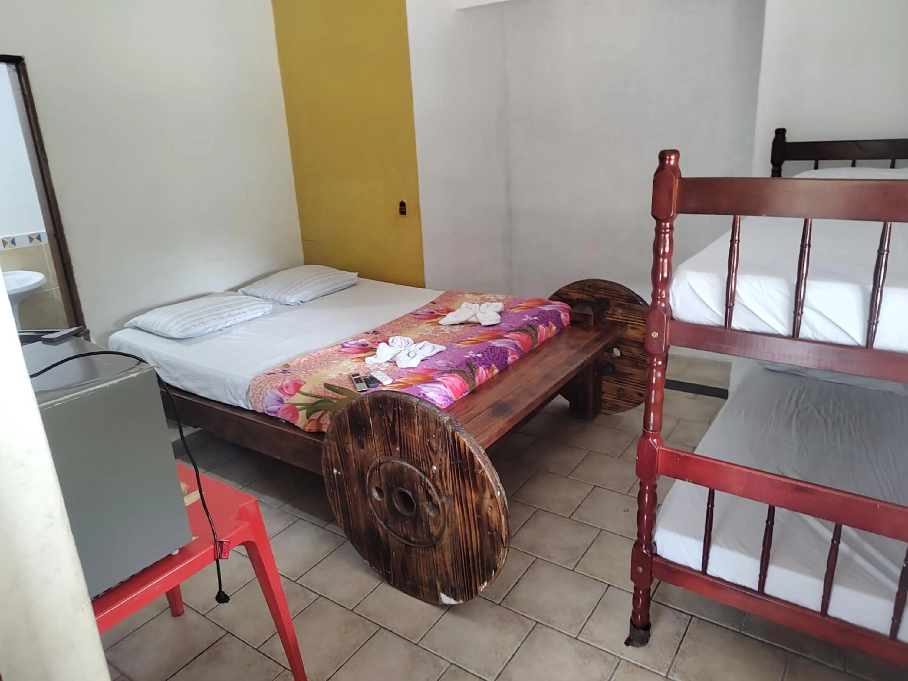 Bed in Pousada Rancho Texas Ubatuba
