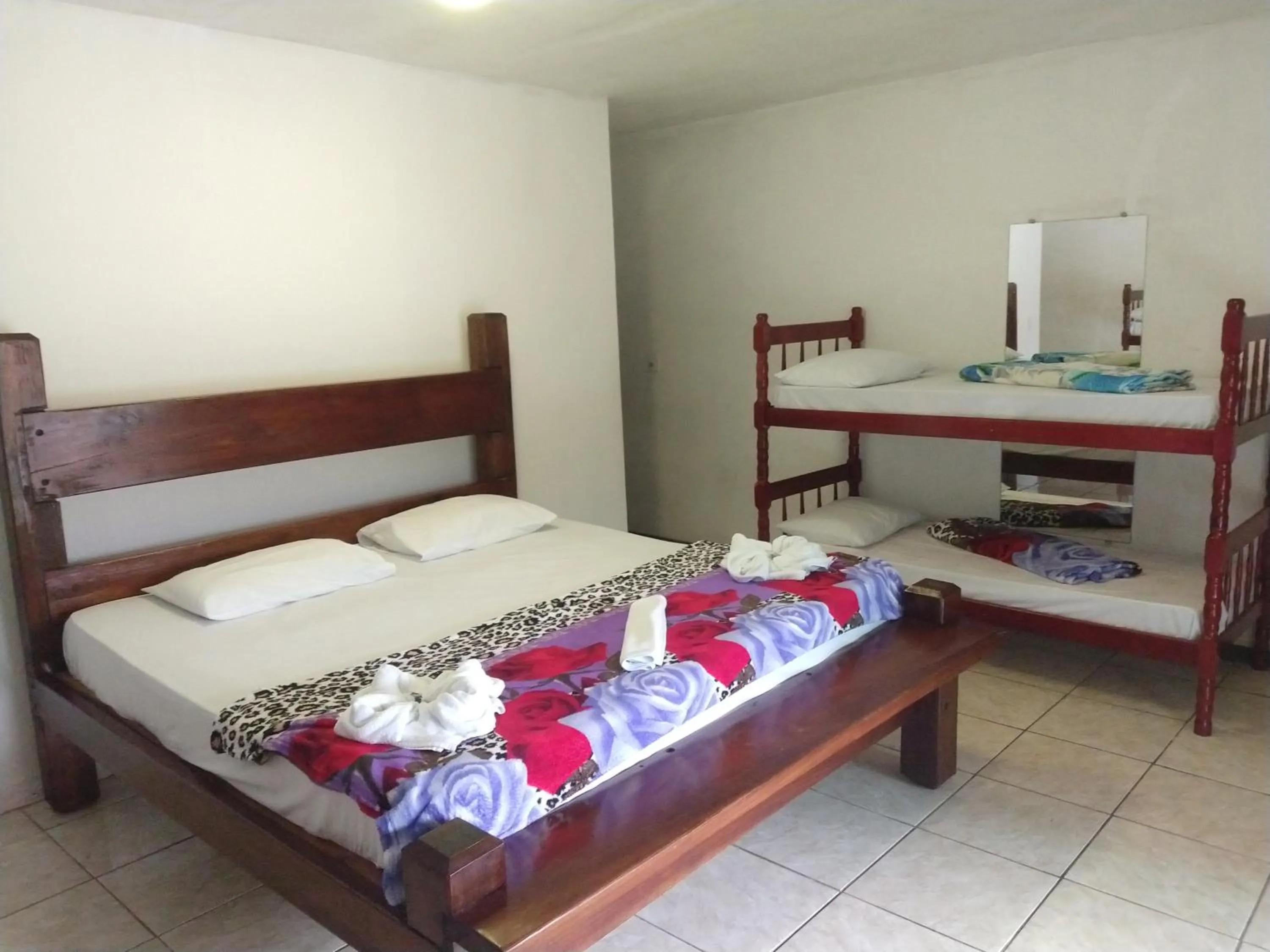 Bed in Pousada Rancho Texas Ubatuba