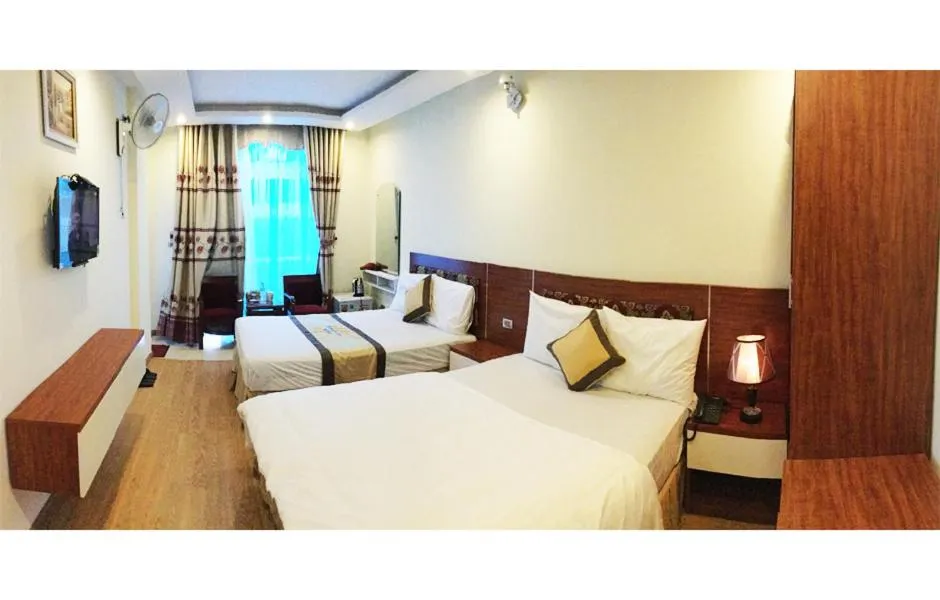 Twin Room with View in Hoang Gia Hotel