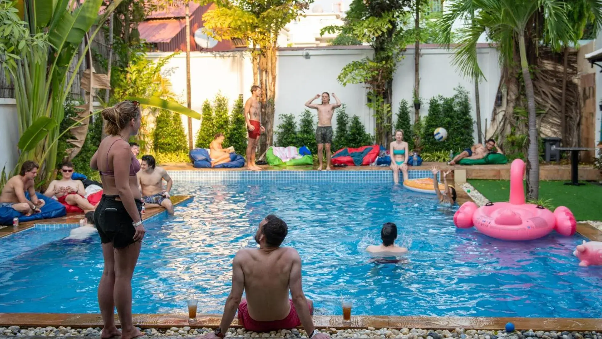 Swimming pool in Mad Monkey Hostel Siem Reap Swimming pool in Mad Monkey Hostel Siem Reap